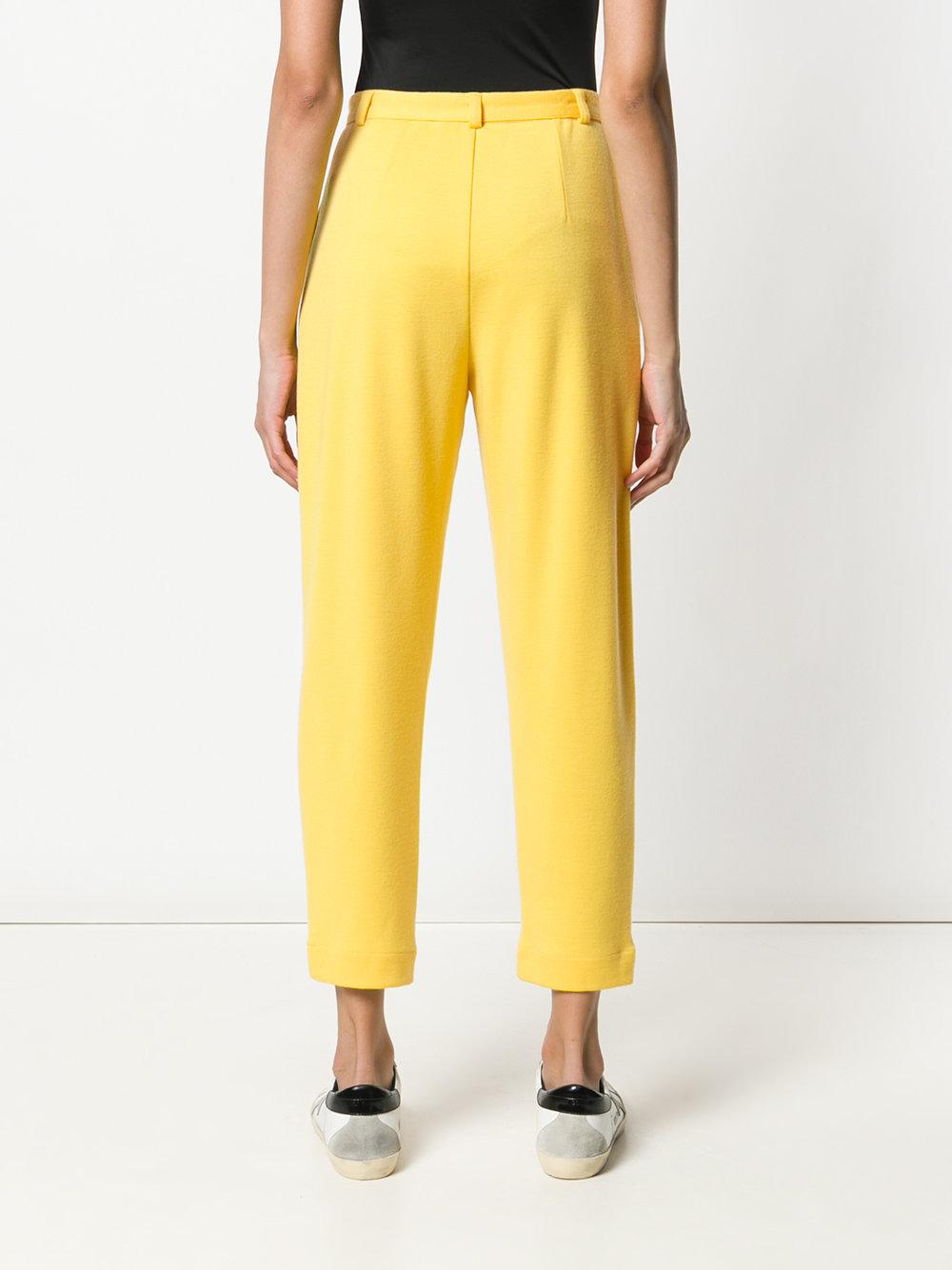 Styland Wool Tapered Trousers in Yellow & Orange (Yellow) - Lyst