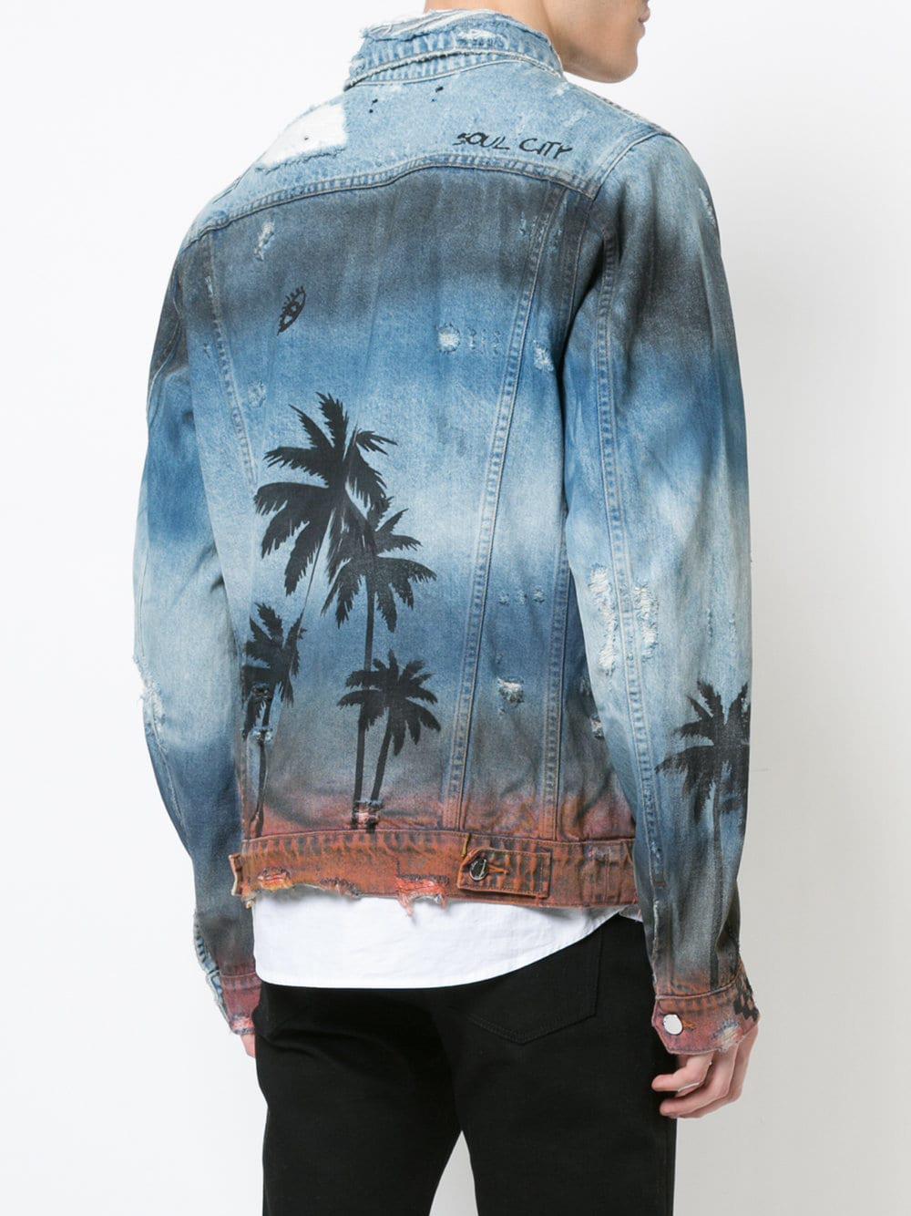 Giacca denim 'Palm' da Uomo di Amiri in Blu | Lyst
