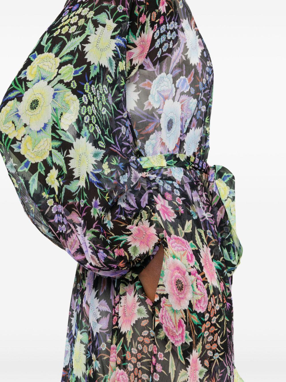 Pierre-Louis Mascia floral-print satin dress - Pink