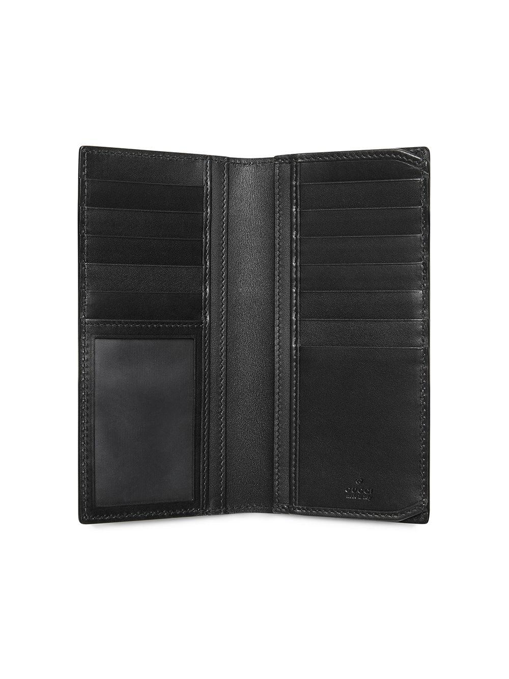 Gucci Web GG Supreme Long Wallet in Black for Men