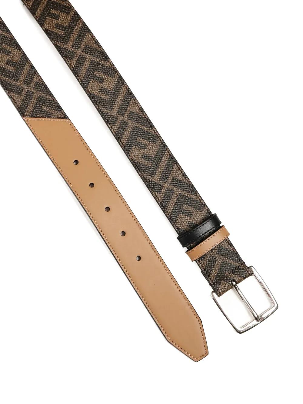 【関税&送料込】Fendi Belts Brown FF Squared Belt Leather Brown | Fendi