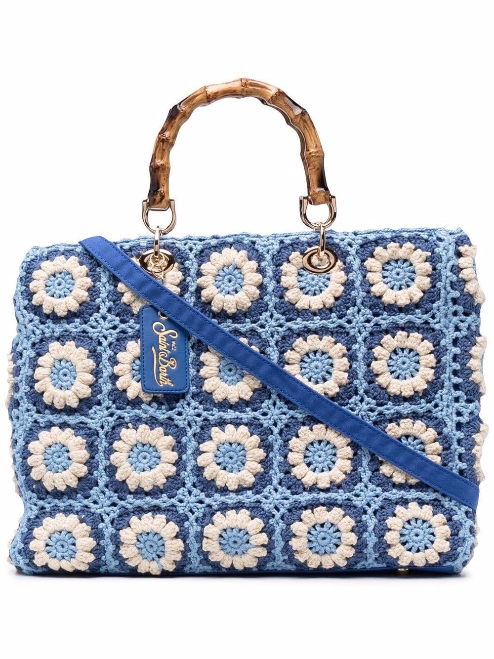 Mc2 Saint Barth Crochet Tote Bag in Blue | Lyst