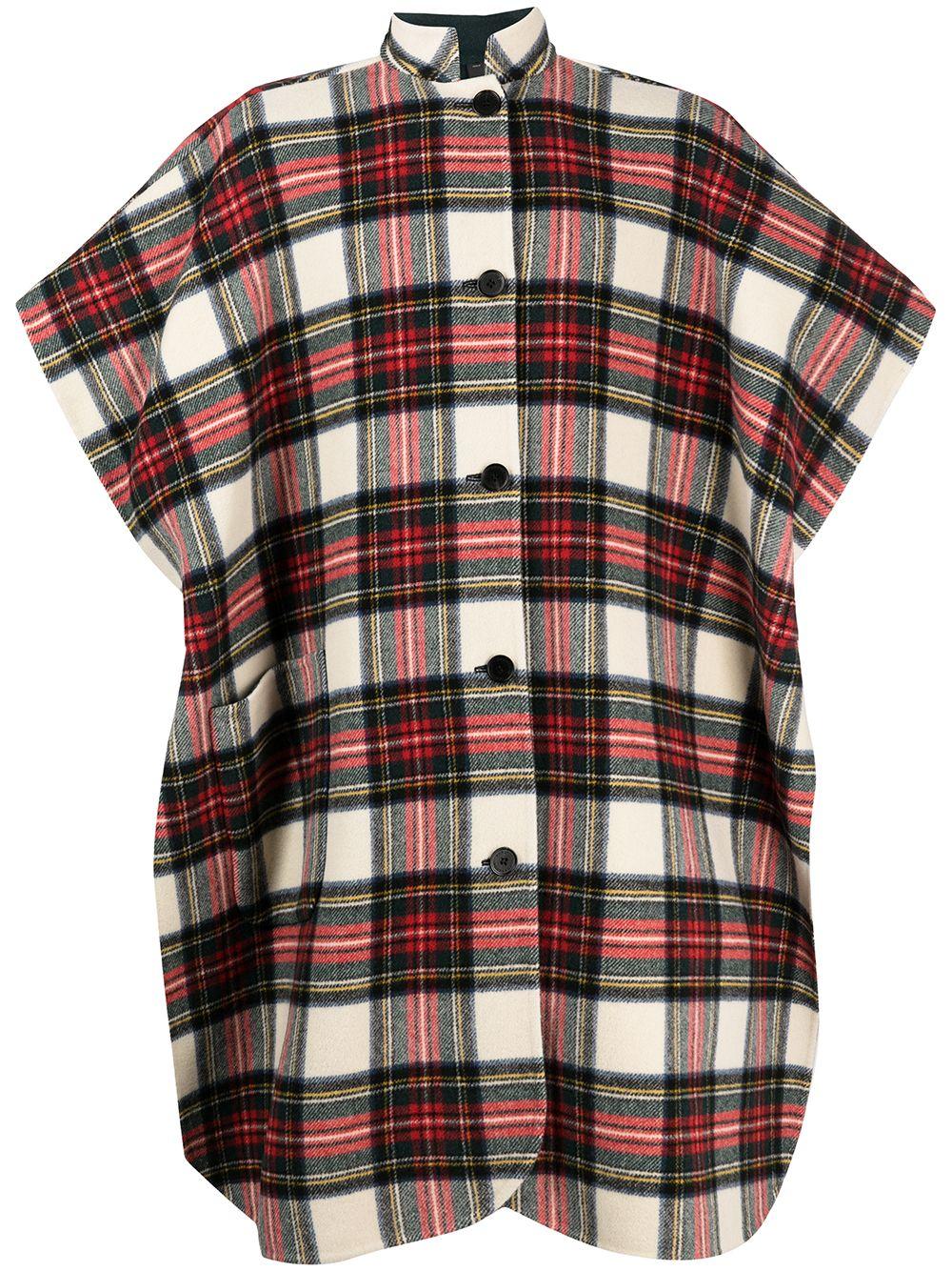 burberry style plaid poncho