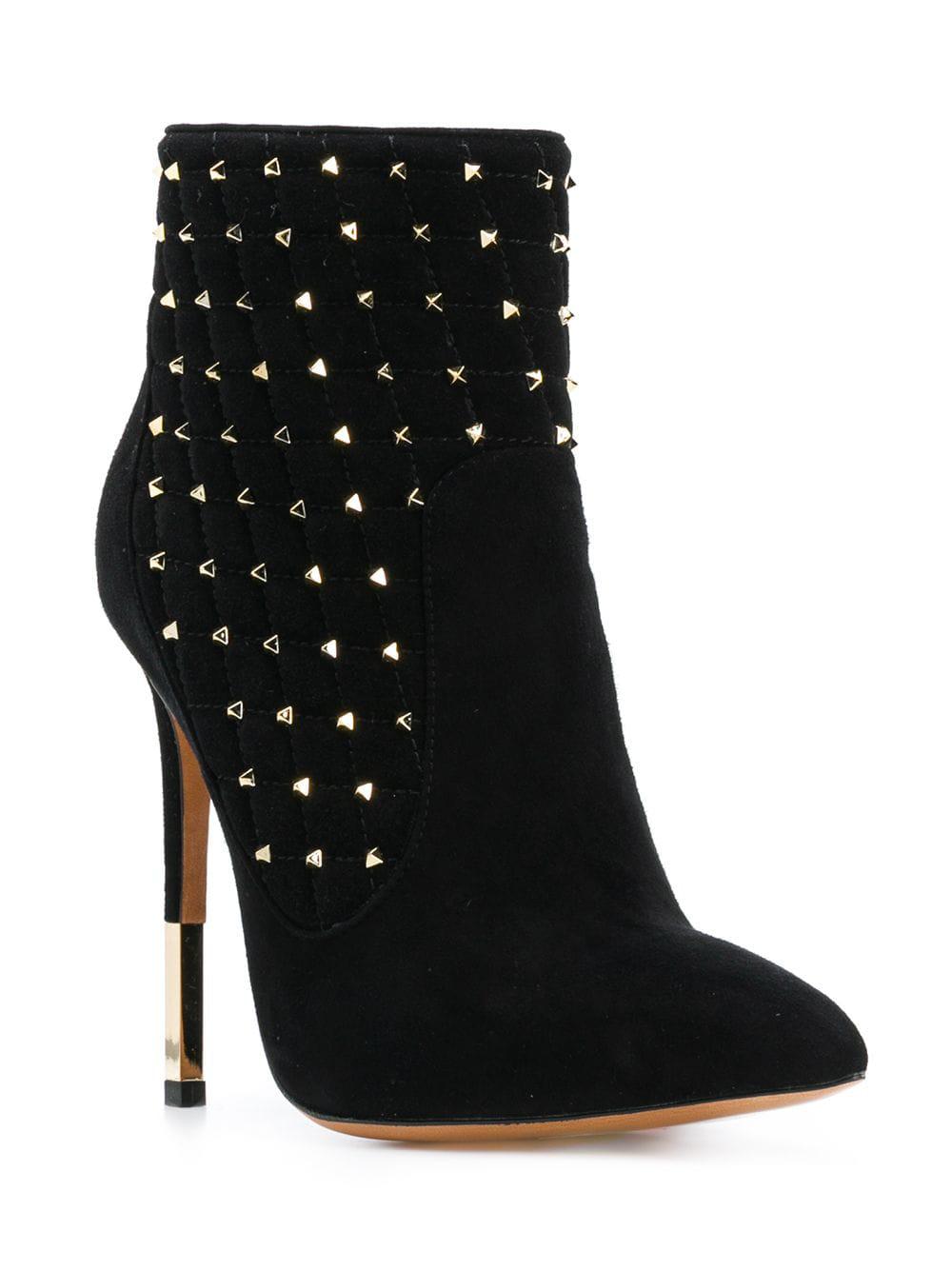 Gianni Renzi Leather Studded Ankle Boots in Black Lyst