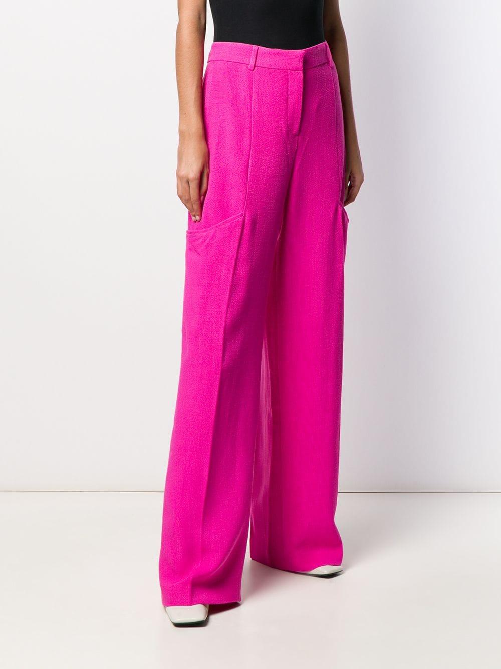magenta wide leg pants