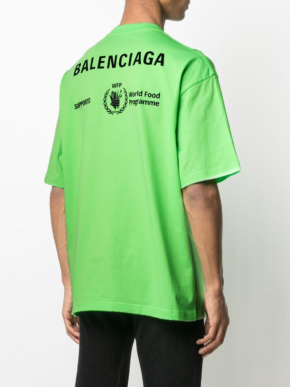 T-shirt à imprimé World Food Programme Balenciaga pour homme en coloris  Vert | Lyst