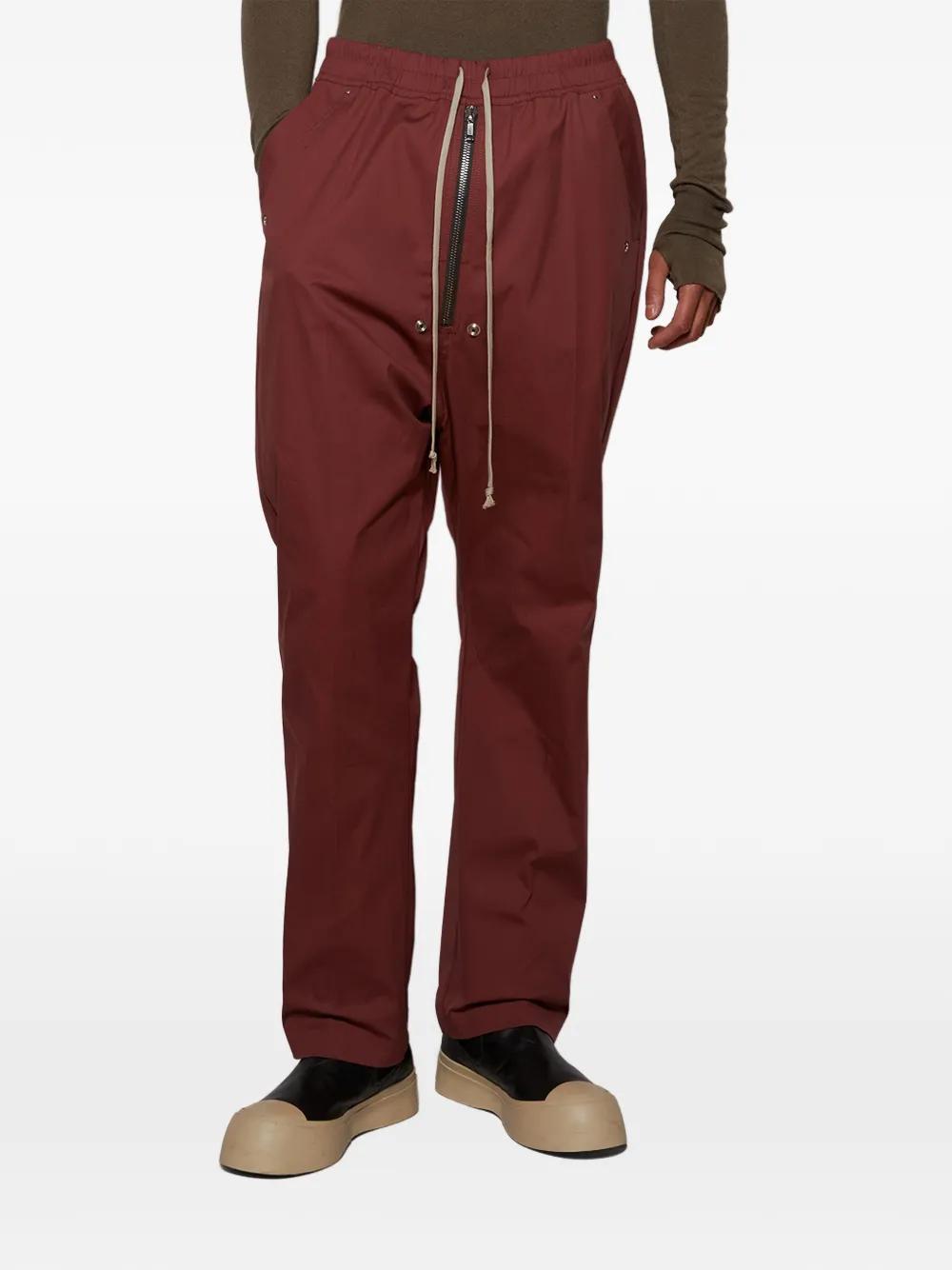 Rick Owens Bela Zip-Fastening Trousers in Red for Men | Lyst