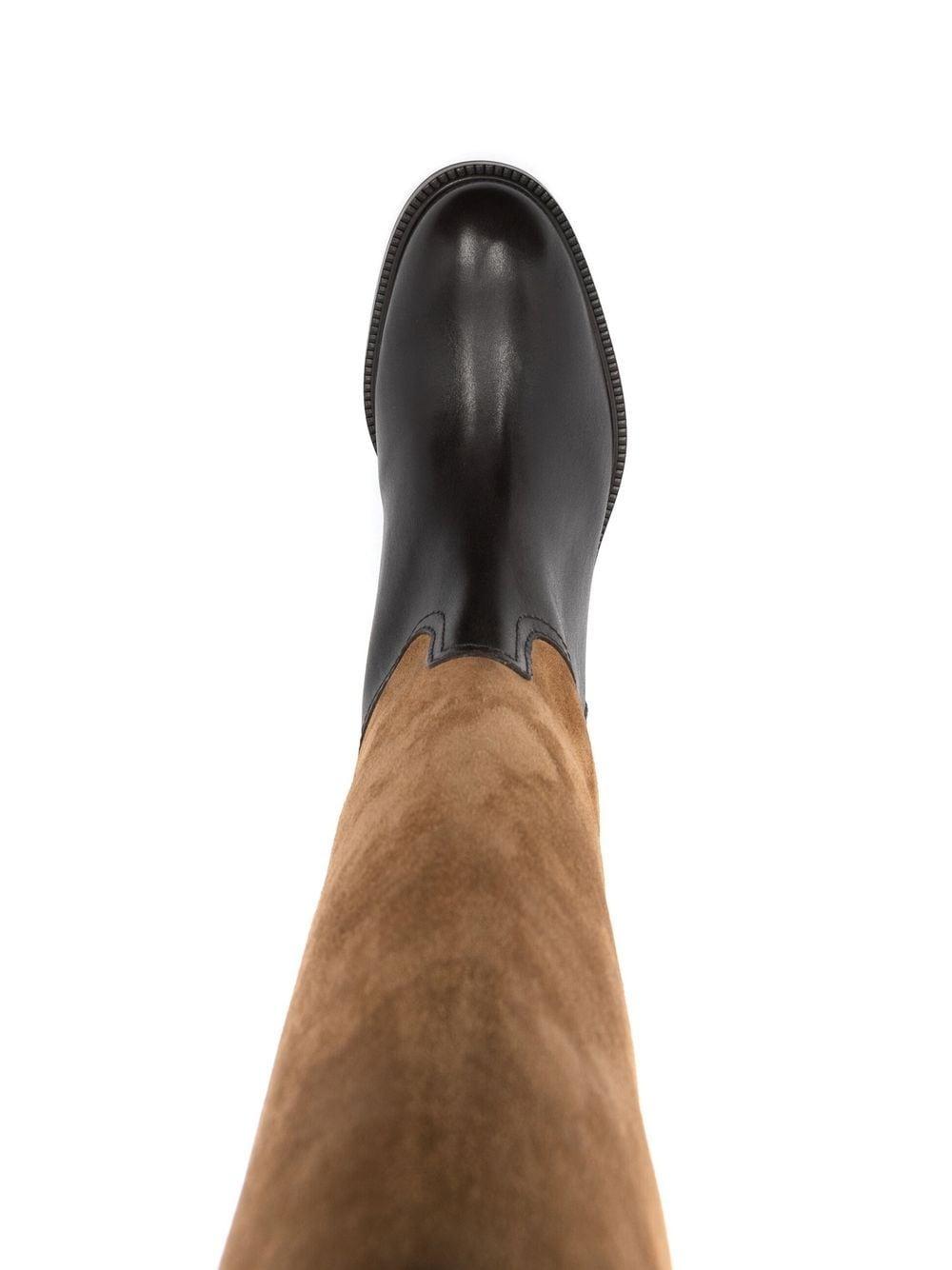 Polo Ralph Lauren Two-tone Riding Boots in Brown | Lyst