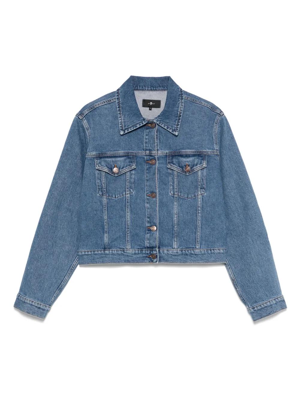 ジャケット SEVEN FOR ALL MANKIND JACKET (JSVK44A0NT LIGHTBLUE) 7 For All Mankind Jackets for Women | Online Sale up to 73