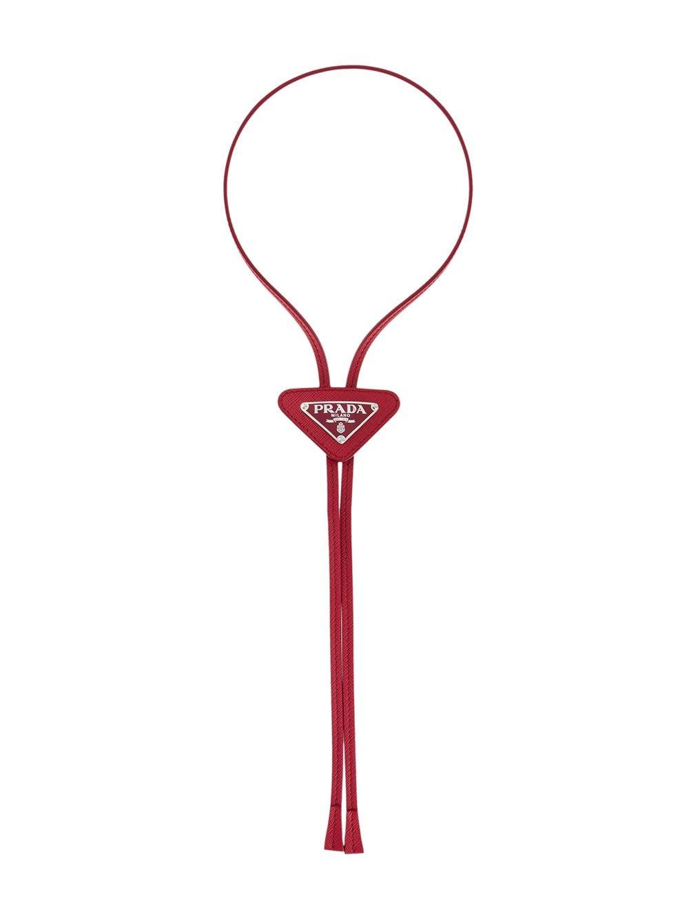 Prada Logo Plaque Bolo Tie in Red for Men | Lyst