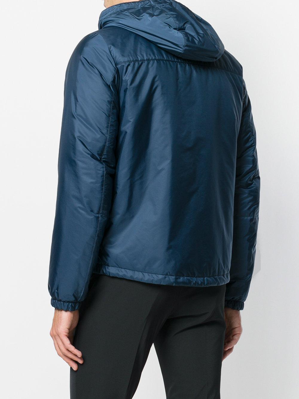 Prada Reversible Nylon Jacket in Blue for Men | Lyst
