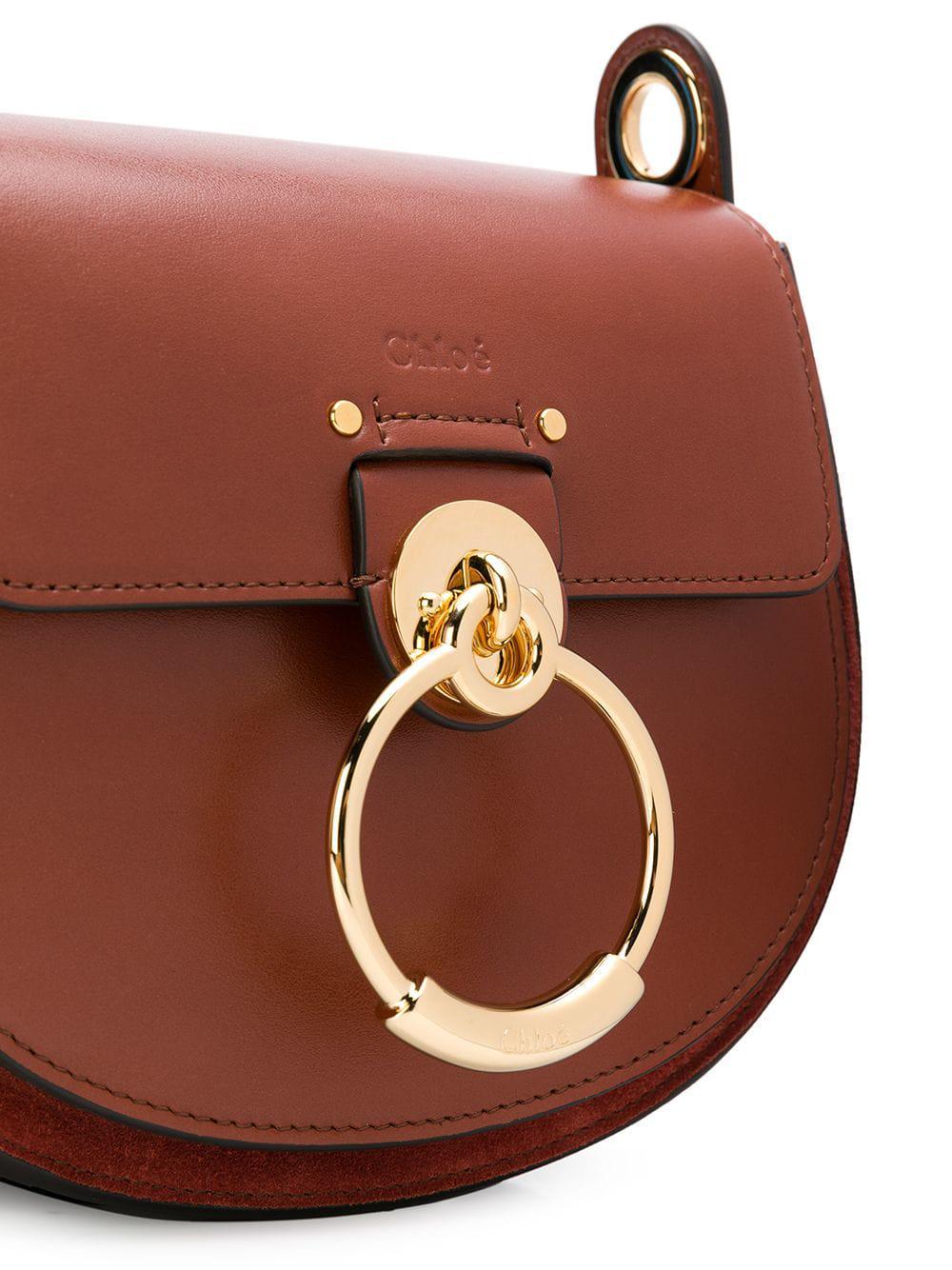 Chloé Cotton Small Tess Bag in Brown | Lyst