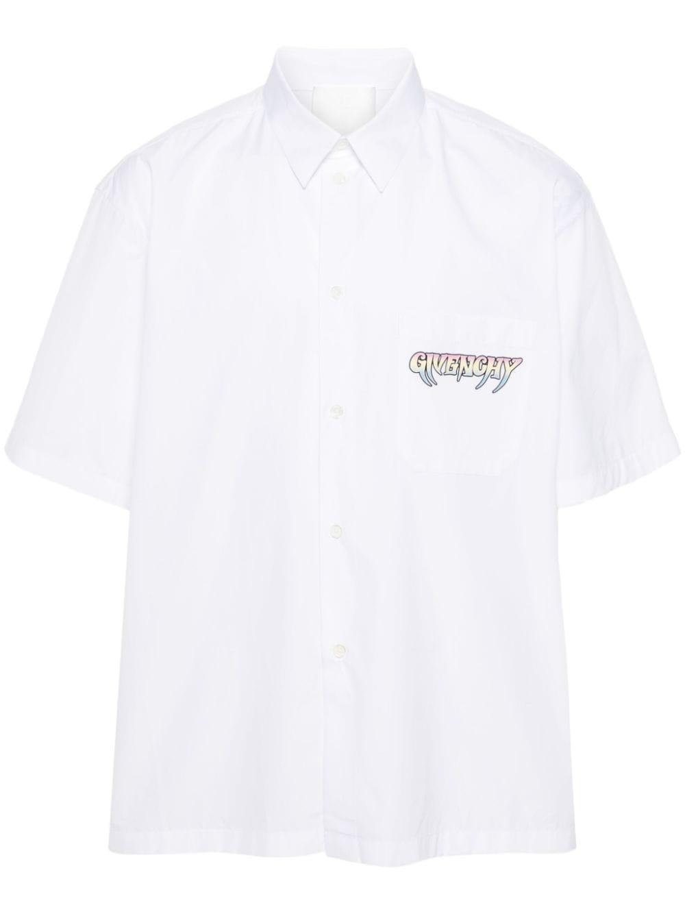Givenchy World Tour Printed Cotton-poplin Shirt in White for Men