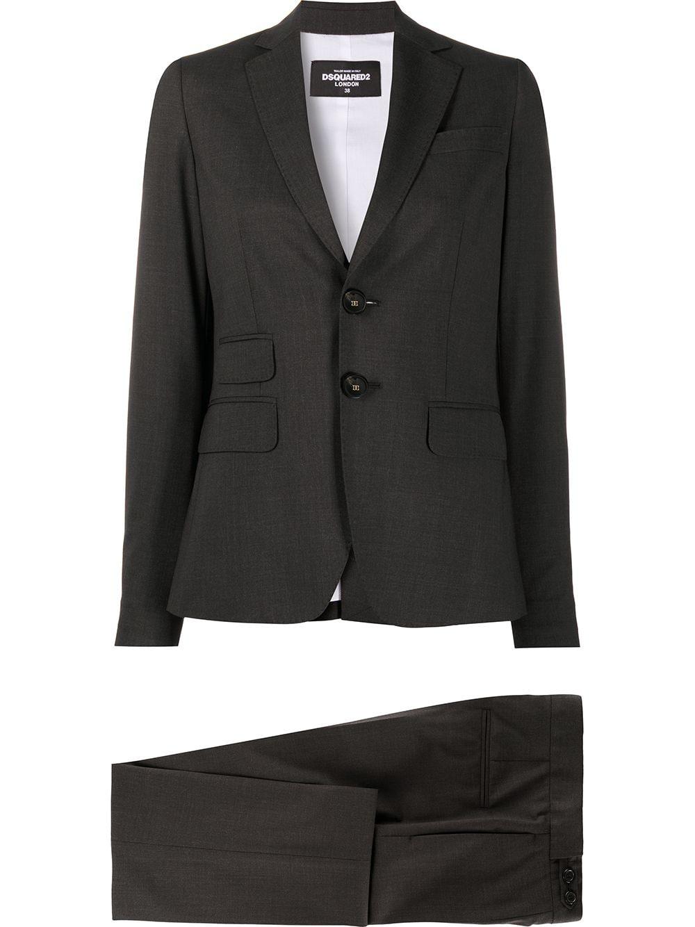 DSquared² Synthetic Single-breasted Trouser Suit in Grey (Gray) - Lyst