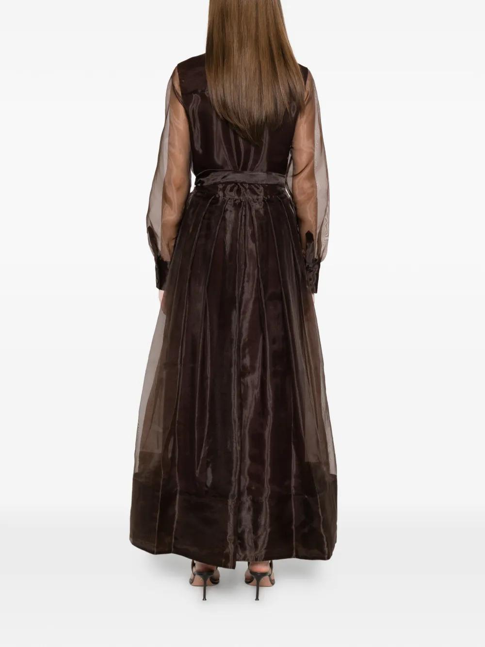 jonathan simkhai brown dress Joanna Satin Midi Dress