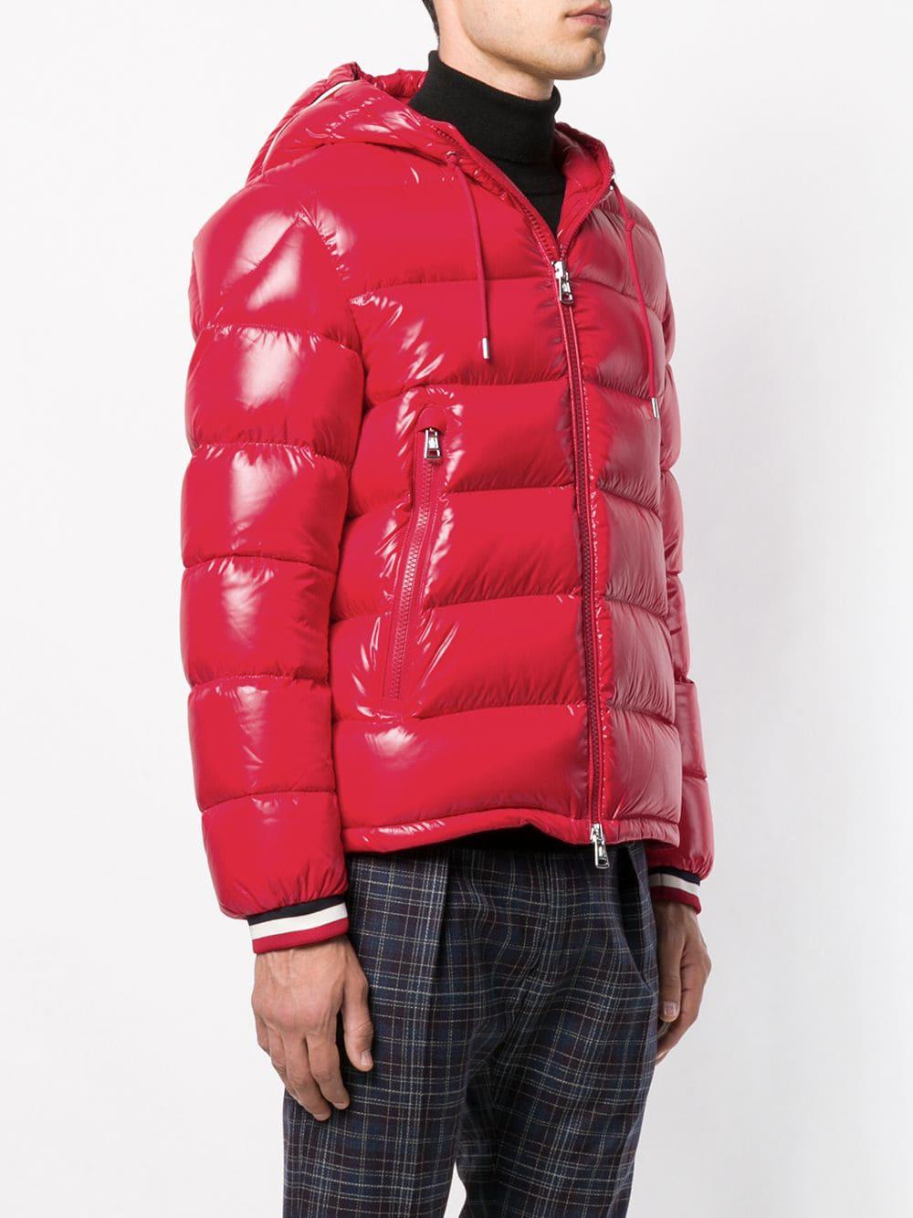 Moncler Synthetic Alberic Padded Jacket in Red for Men - Lyst