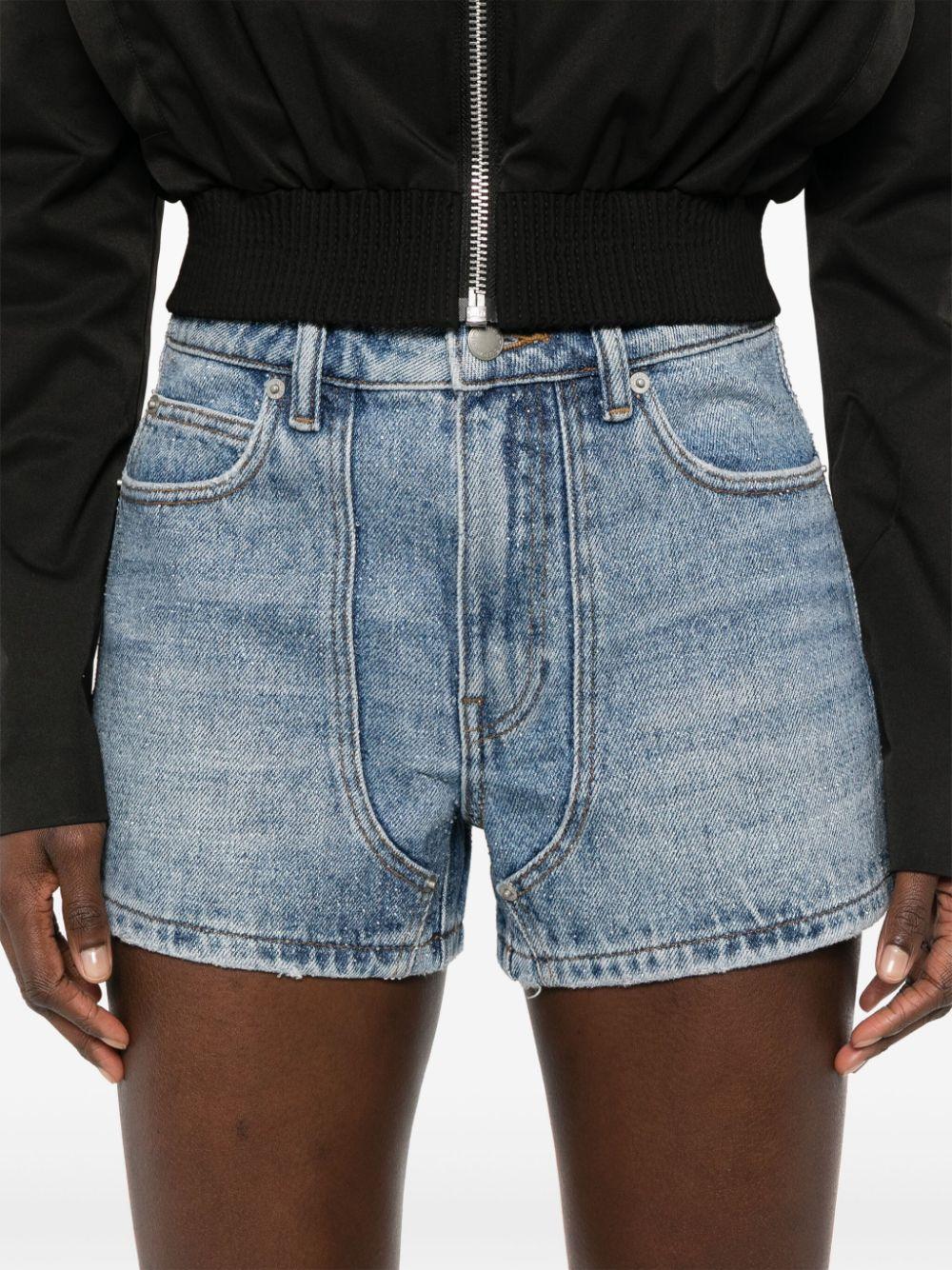 Alexander Wang レディース ブルー ハイウエスト ショートパンツ 