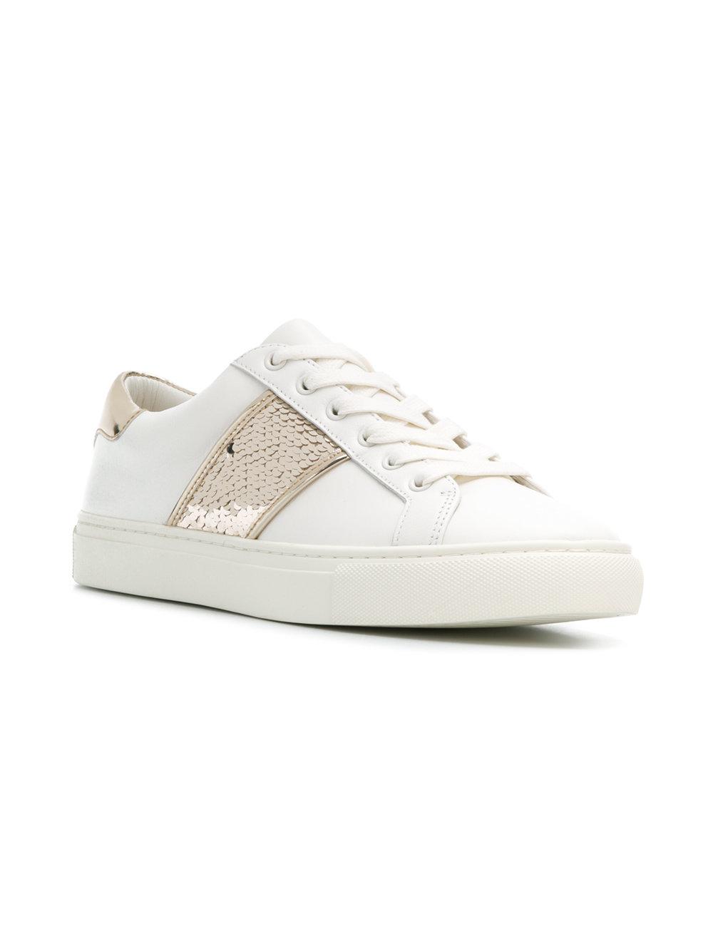 Tory Burch Carter Sequin Sneakers in White - Lyst