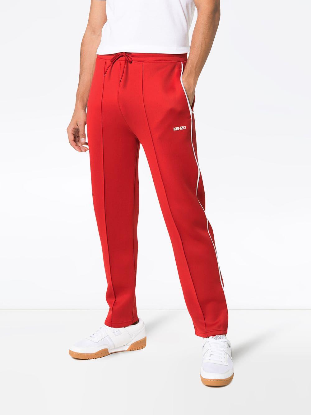 Pantalon de jogging à détails rayés Coton KENZO pour homme en coloris Rouge  - Lyst