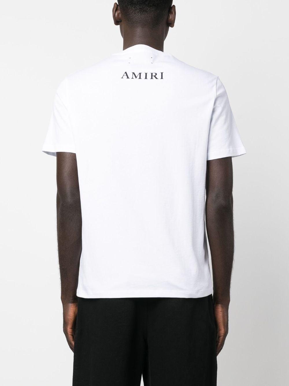 Amiri Logo Cotton T-shirt In Grey