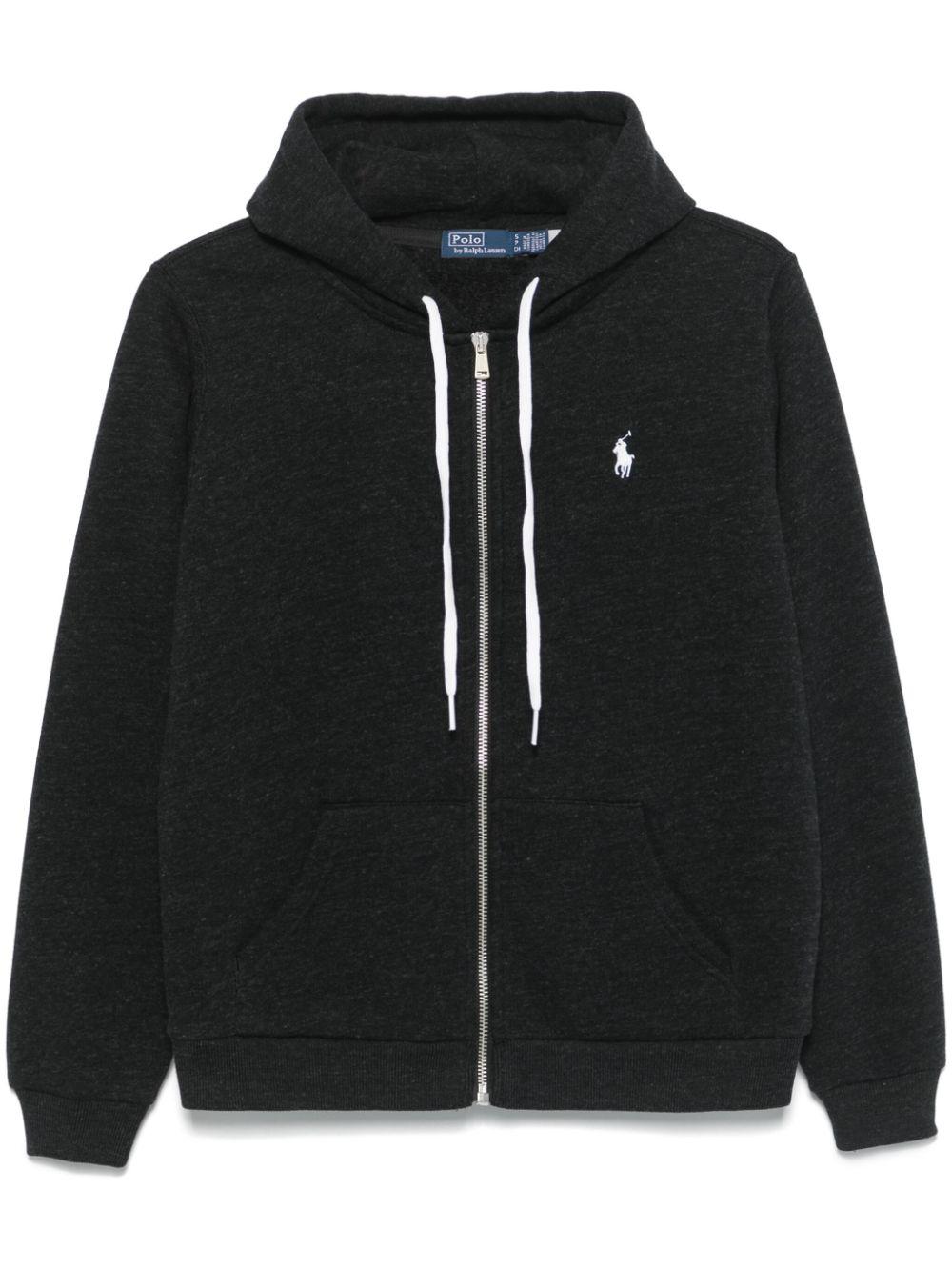 Ralph lauren zip hoodie black hotsell