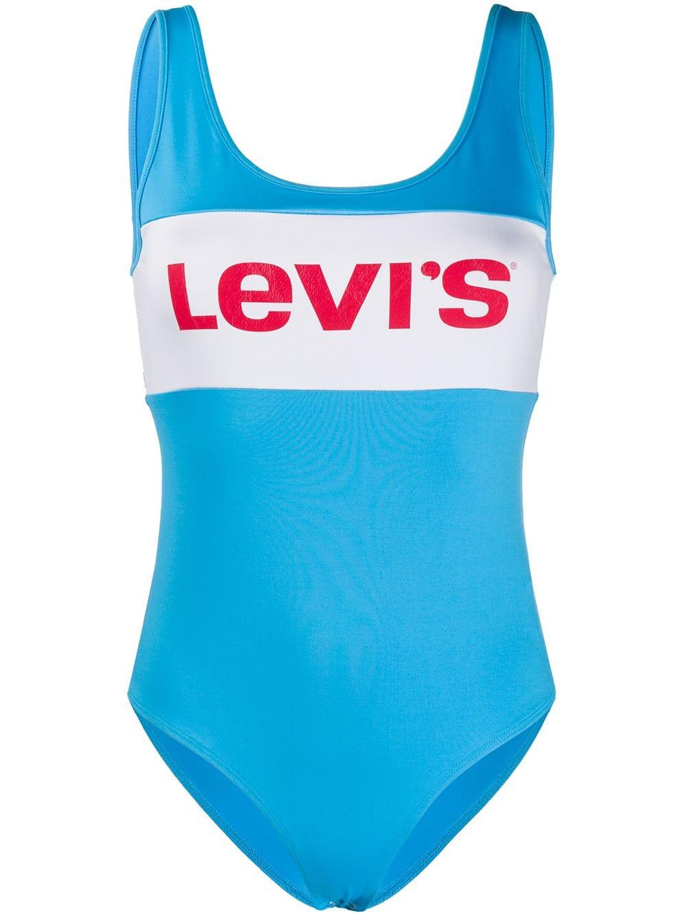 Levi's Synthetic Logo Stripe Swimsuit 