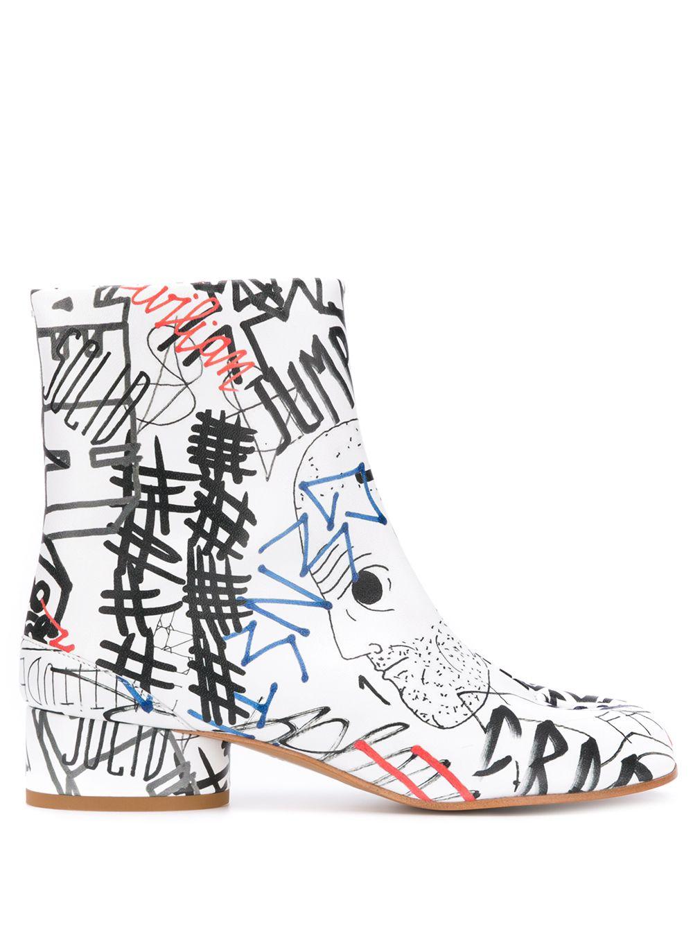 Maison Margiela Tabi Graffiti-print 