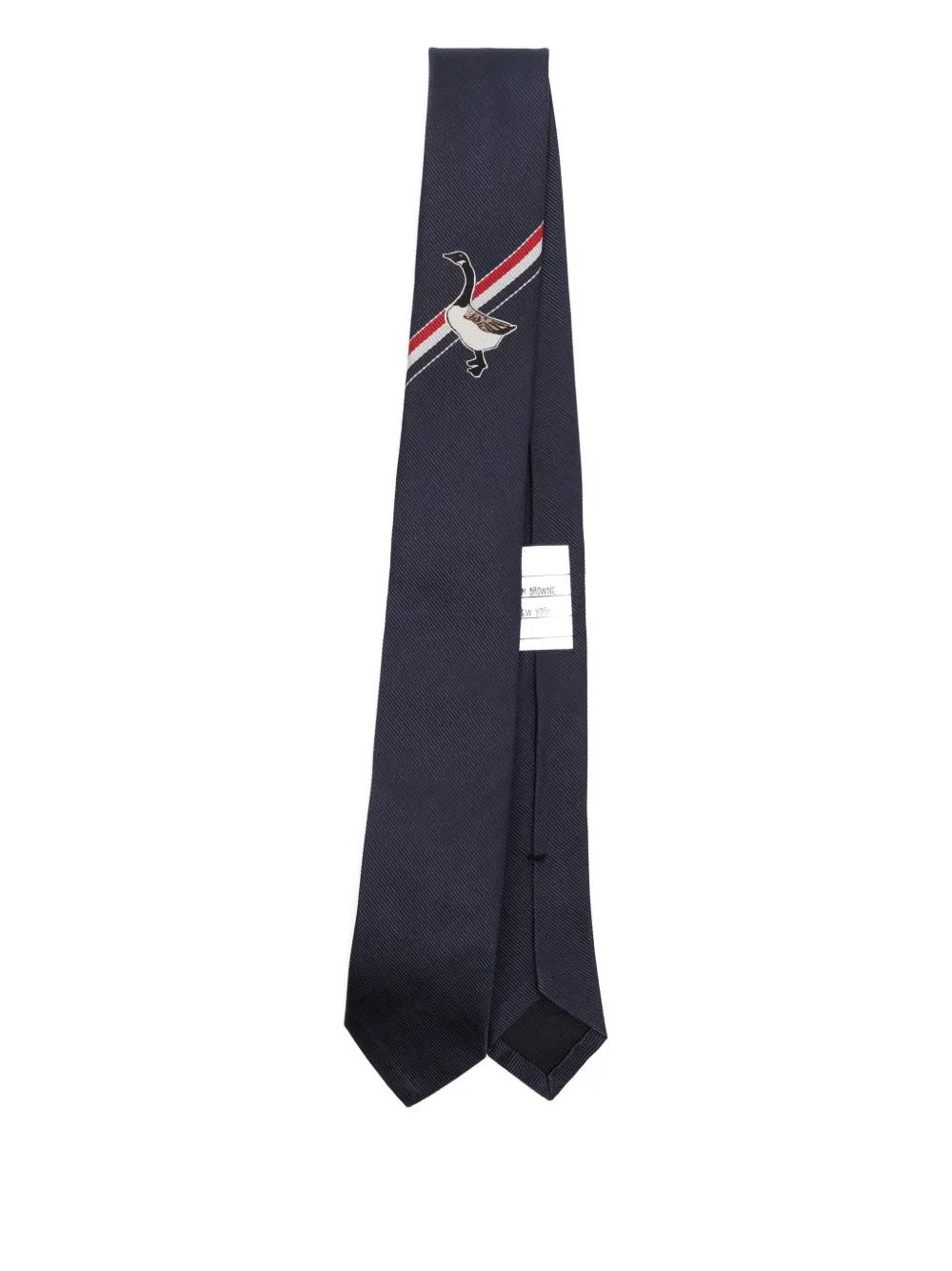 THOM BROWNE ネイビーネクタイ ☆THOM BROWNE (トムブラウン)☆ シルク ネクタイ ネイビー