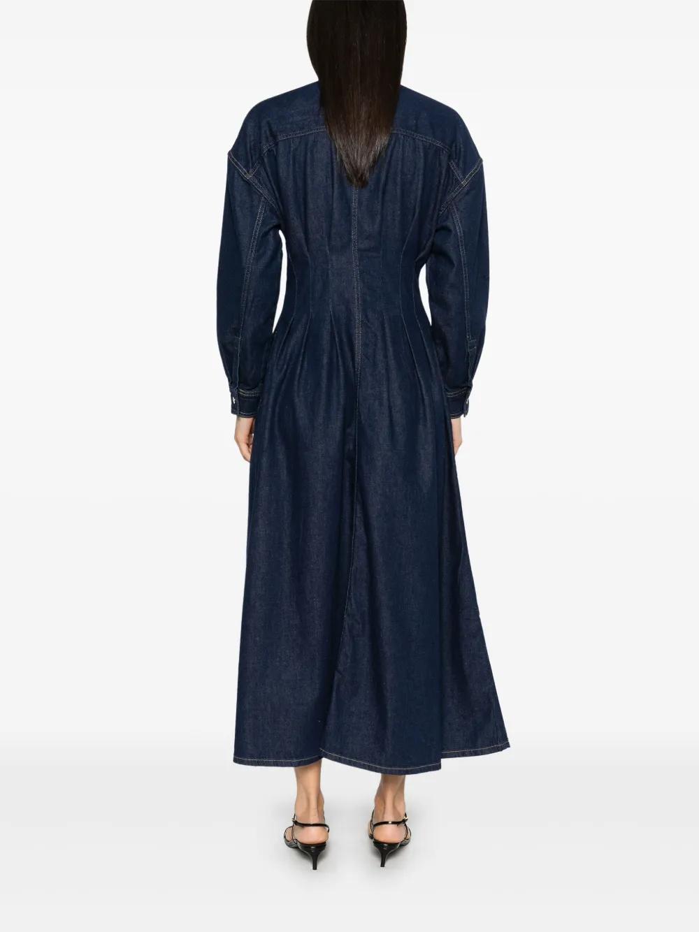 FRAME Nipped Maxi Dress in Blue | Lyst FRAME Nipped Maxi Dress in Blue | Lyst