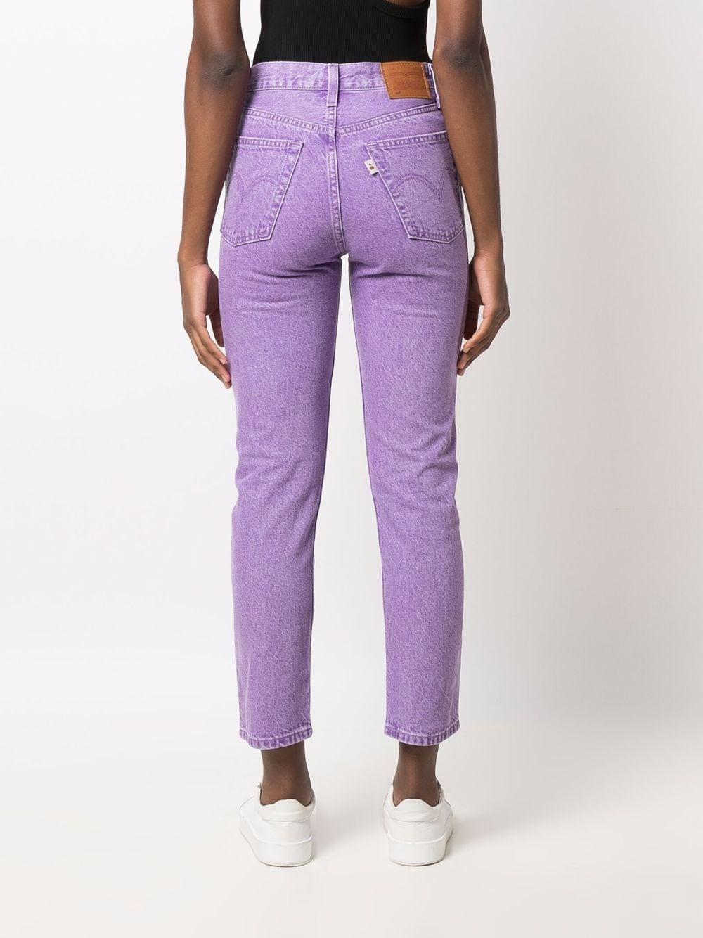 Jeans crop con applicazione 501 di Levi's in Viola | Lyst