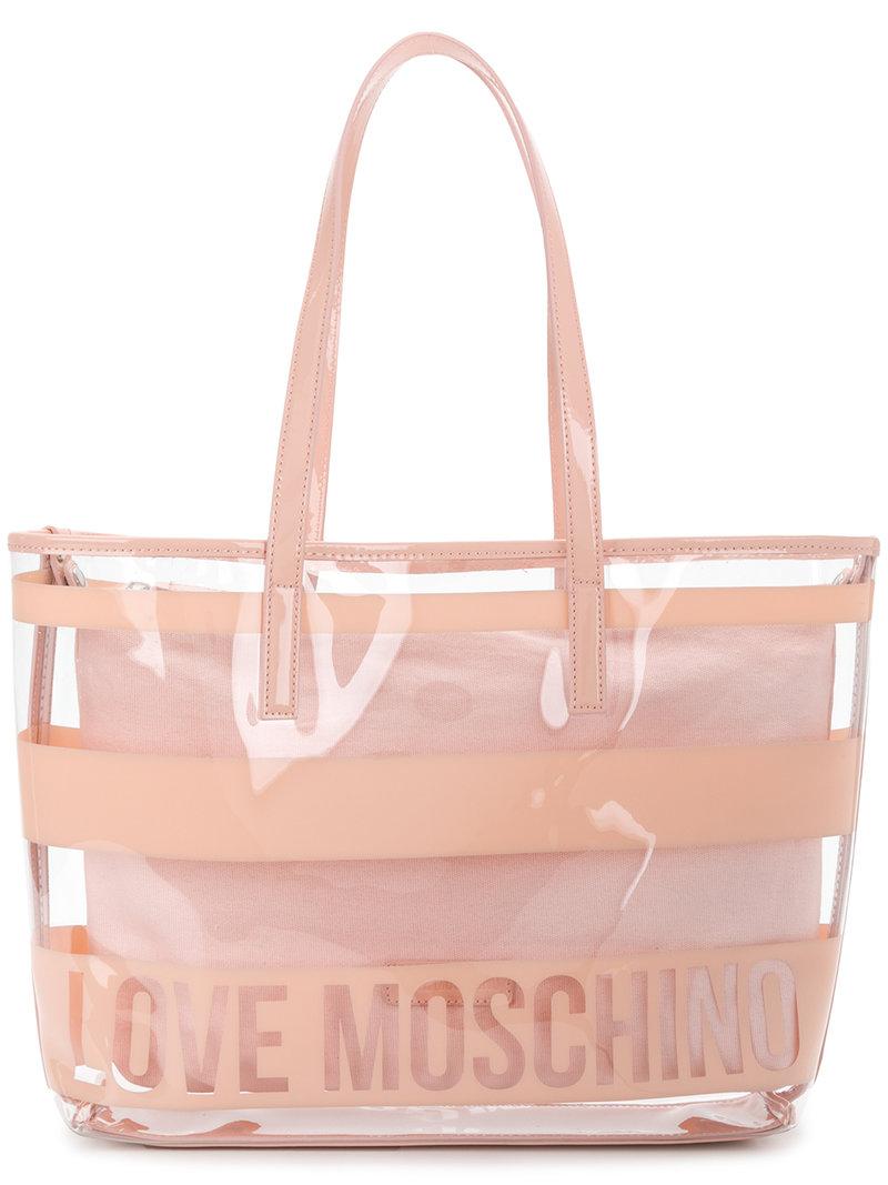 moschino clear tote