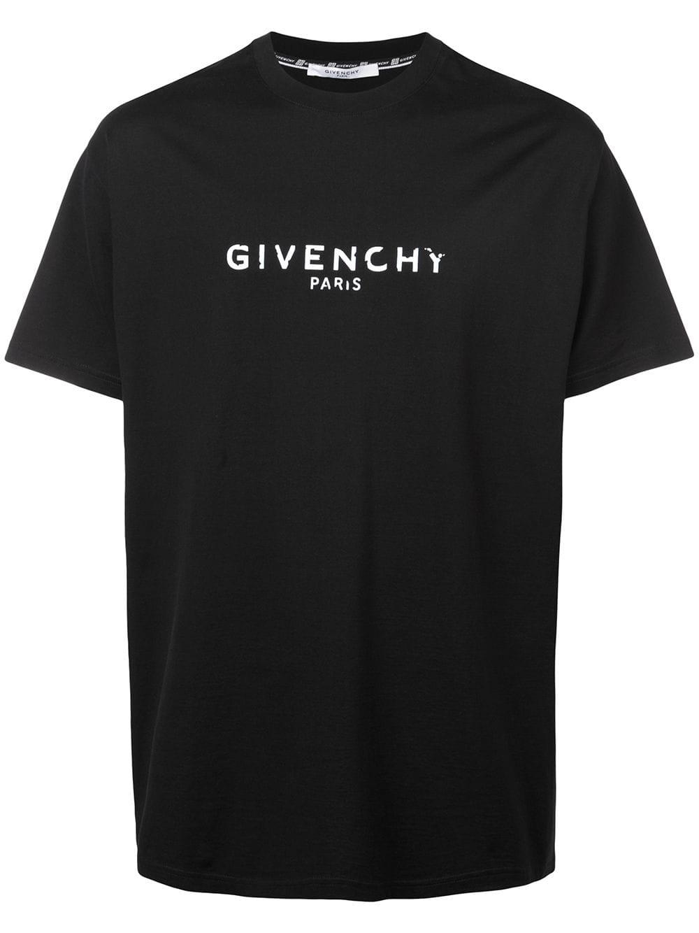 Givenchy Cotton Paris Vintage Oversized T-shirt in Black for Men - Save ...