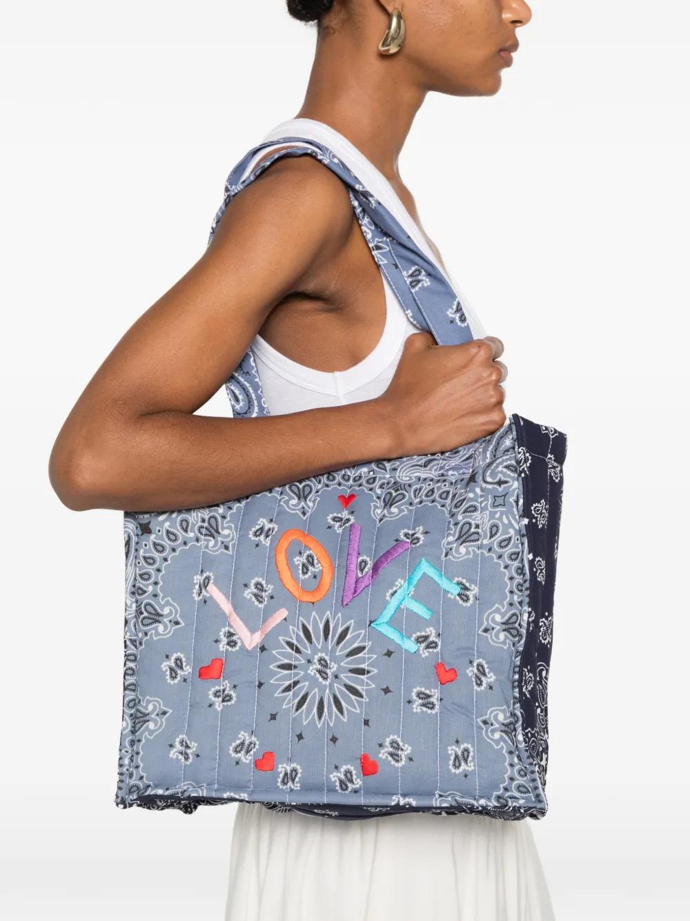 Call it By Your Name Bandana-Print Tote Bag in Blue | Lyst