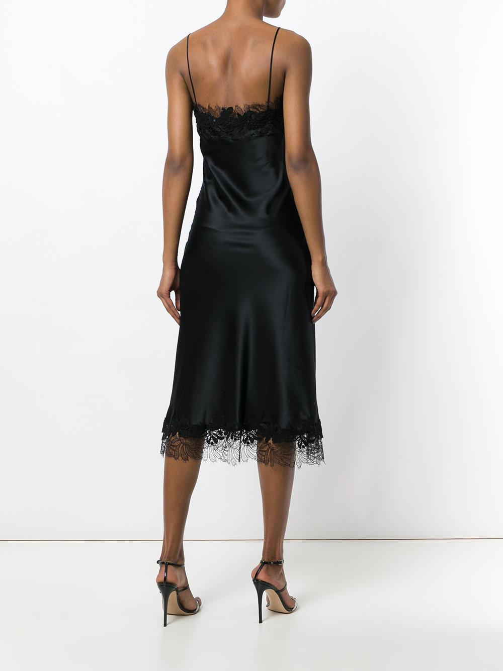 Robe-nuisette à bordures en dentelle Ermanno Scervino en coloris Noir | Lyst