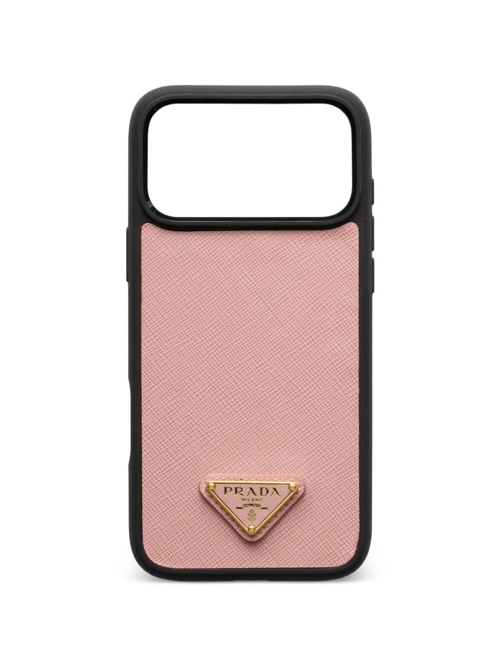 PRADA ピンク iPhone17proレザーケース Prada Leather Iphone 17 Pro Case in Pink | Lyst