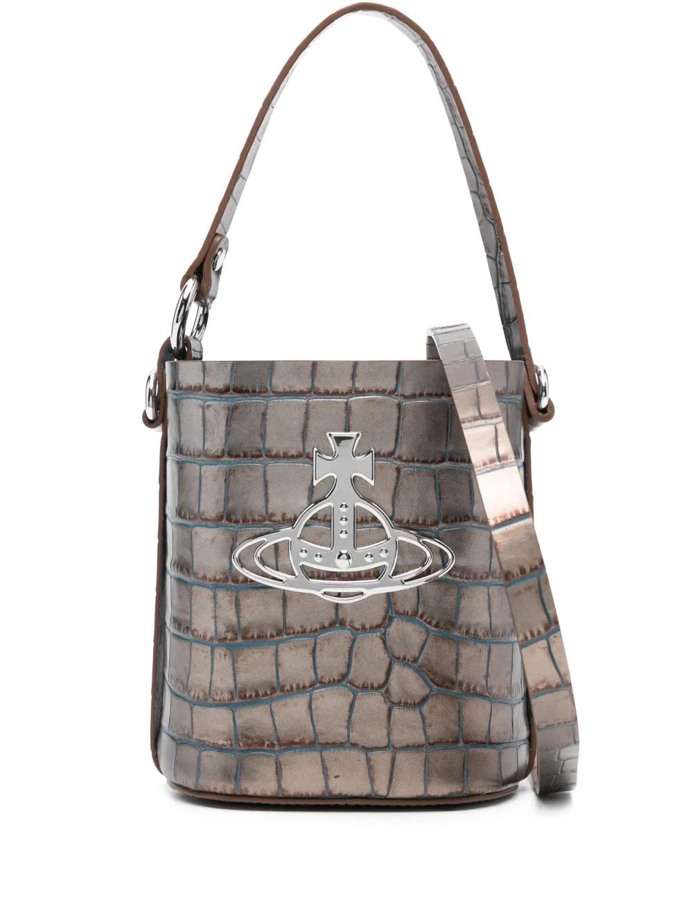 トートバッグ Vivienne Westwood Vivienne Westwood Women's Shiny Bucket Bag Vivienne Westwood - Fabric shoulder bag panna - The Corner