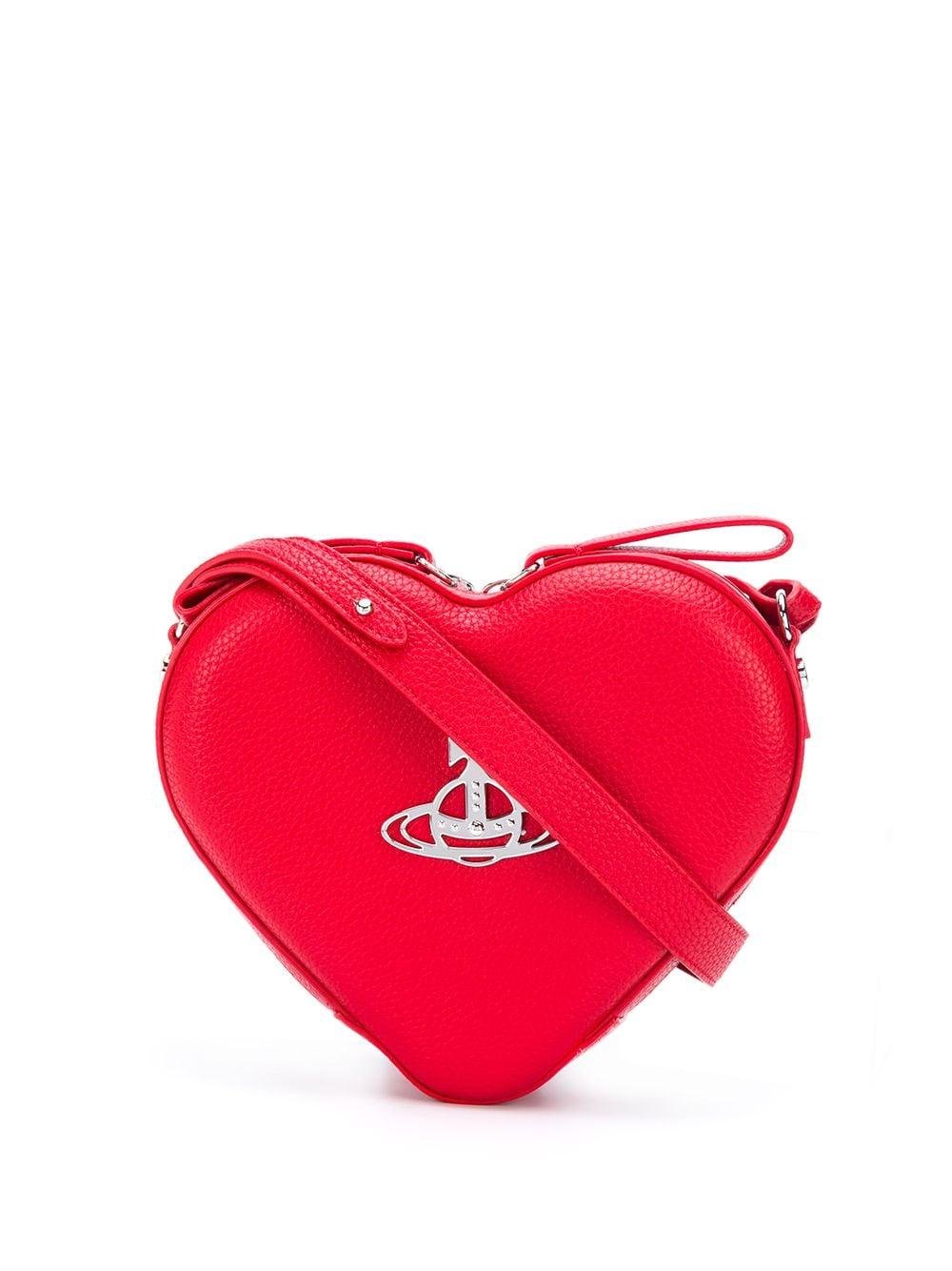 Vivienne Westwood Johanna Heart Crossbody Bag in Red