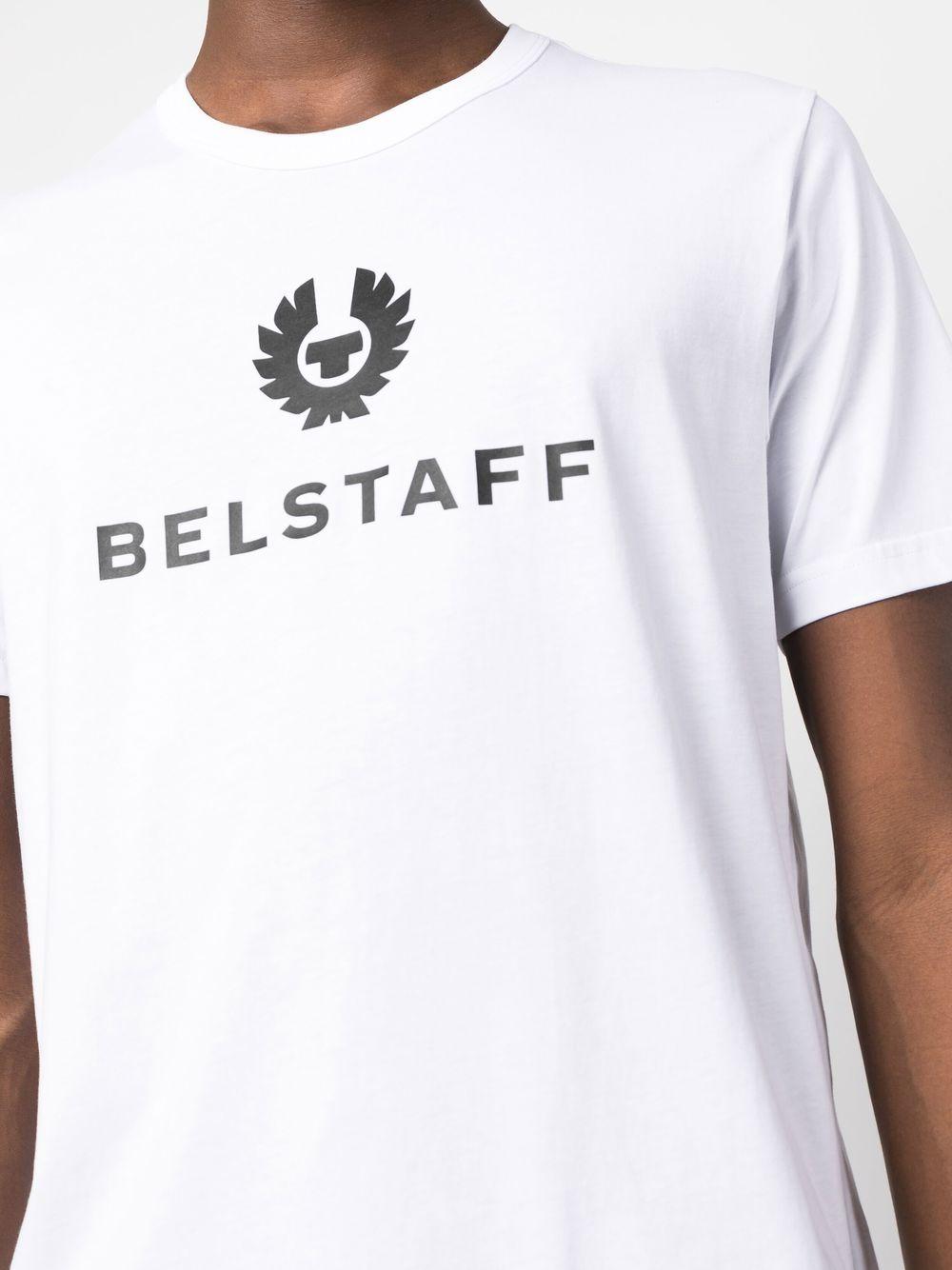 Belstaff Logo-print Cotton T-shirt in White for Men | Lyst