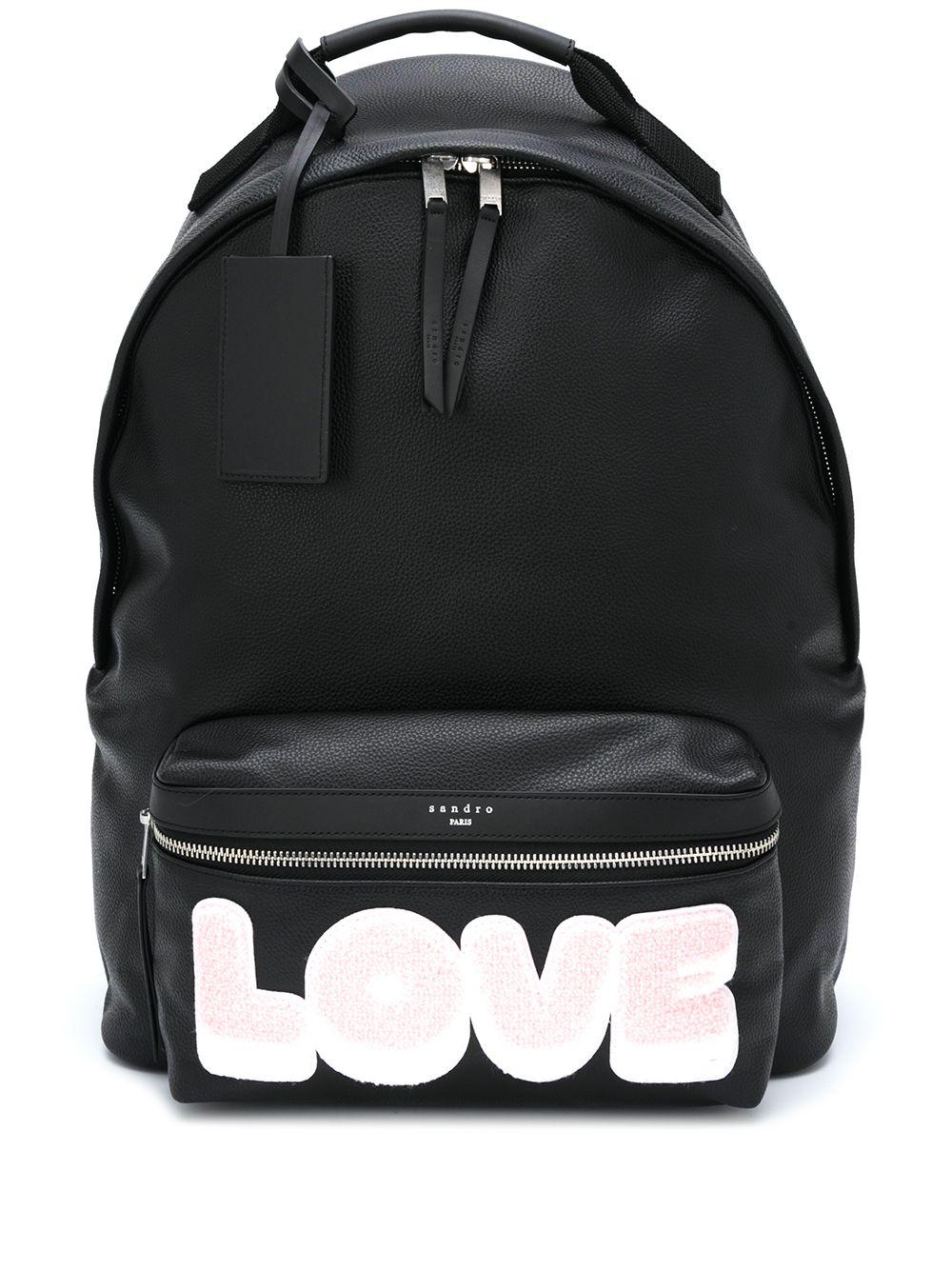 Sandro Love Print Backpack in Black for Men | Lyst