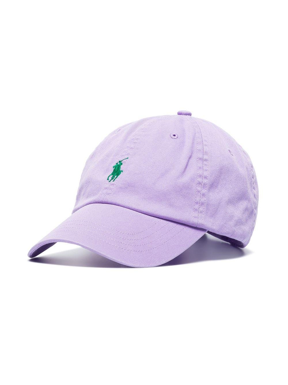 Polo Ralph Lauren Lilac Logo Embroidered Cotton Cap in Purple for Men | Lyst
