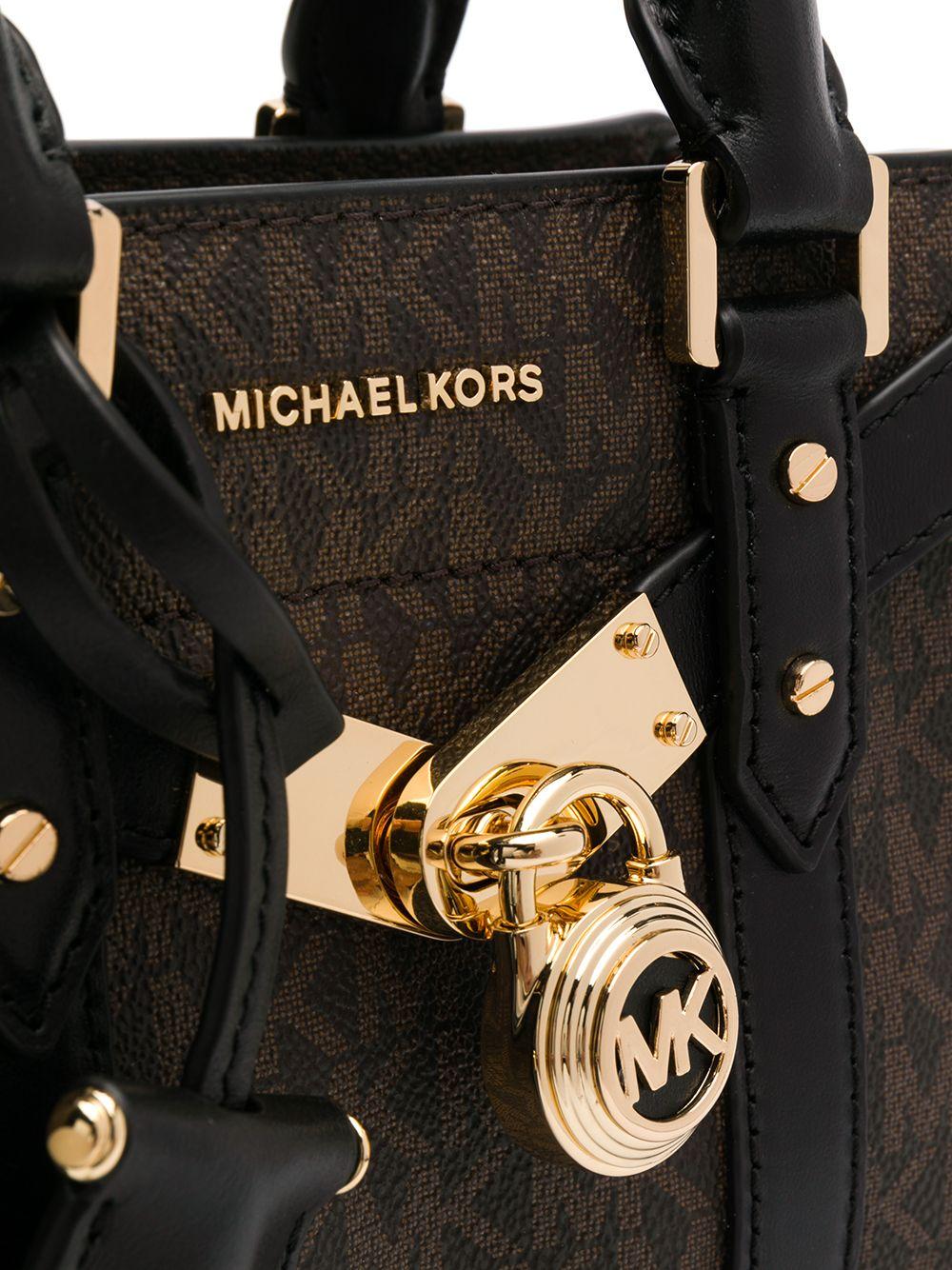Bolso satchel Nouveau Hamilton de piel logotipo Michael Kors de color Marrón | Lyst