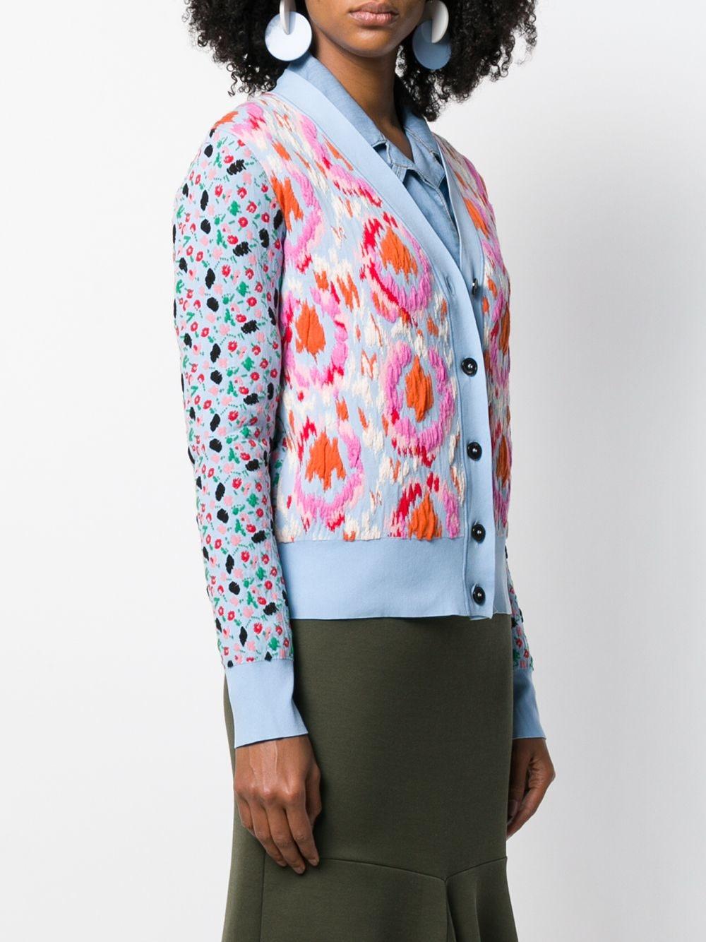 Marni Cotton Abstract Floral Pattern Cardigan in Blue - Save 14% - Lyst
