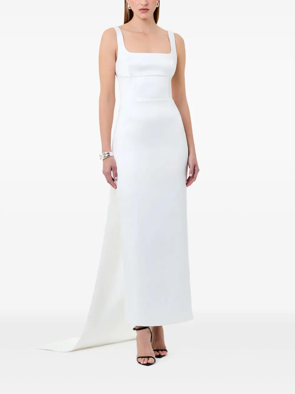 Nicholas Emilia Square-Neck Asymmetrical Dress in White | Lyst