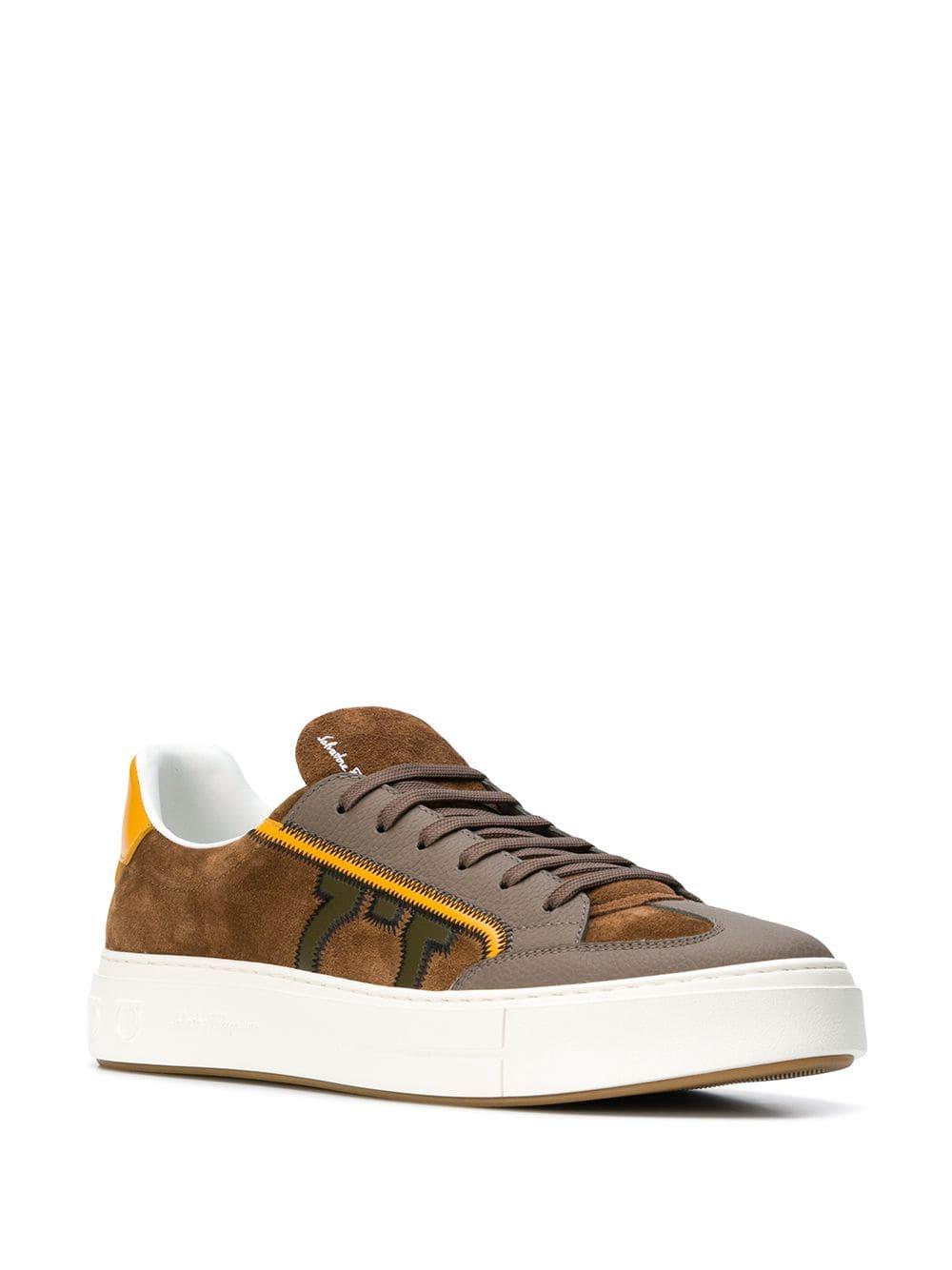 Ferragamo Borg 5 Sneakers in Brown for Men | Lyst