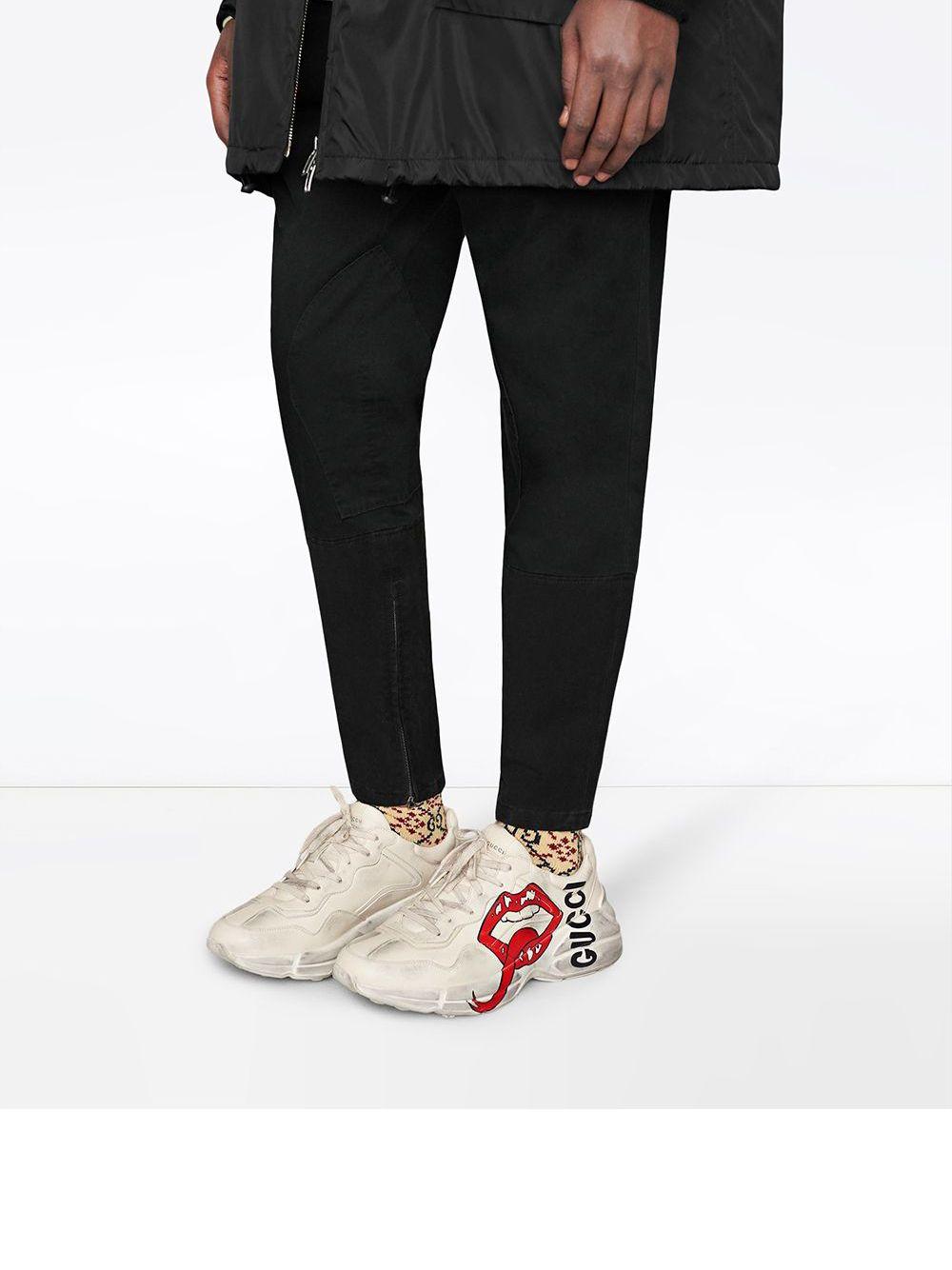 gucci rhyton sneaker with mouth print