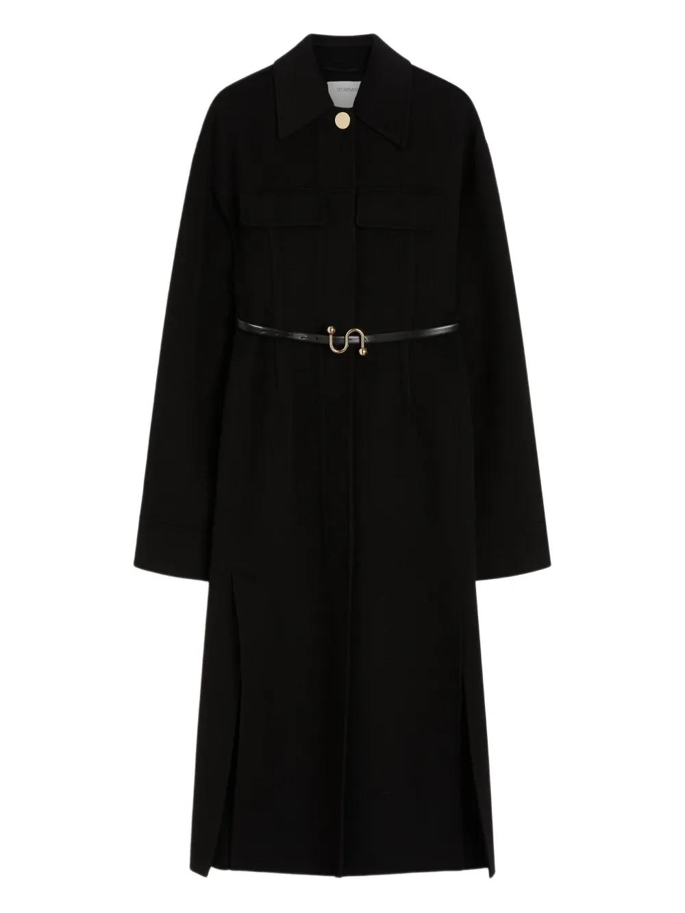 SPORTMAX ブラック ロングコート SPORTMAX（MAX MARA） - スポーツマックス チェスターコート