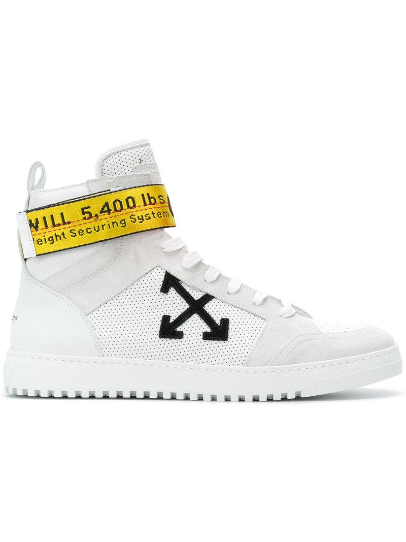 Off-White c/o Virgil Abloh Industrial Tape High Top Sneakers in White ...