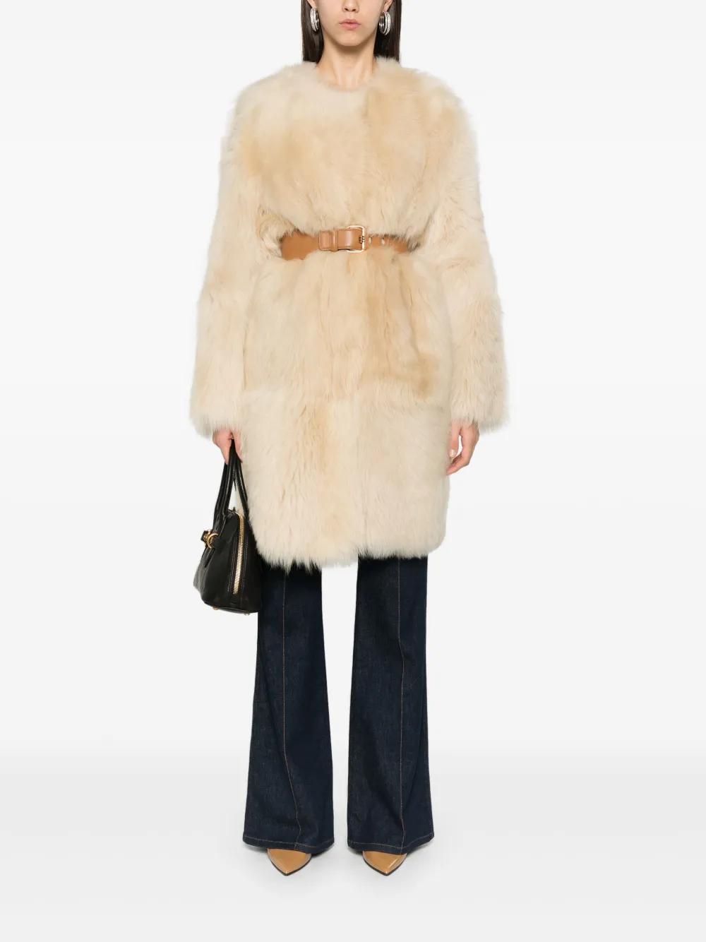 【Zimmermann】ILLUSTRATION SHEARLING COAT ファー コート Textural Layers: The Illustration Shearling Jacket styled