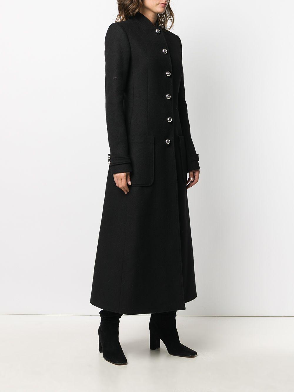 ankle length black wool coat