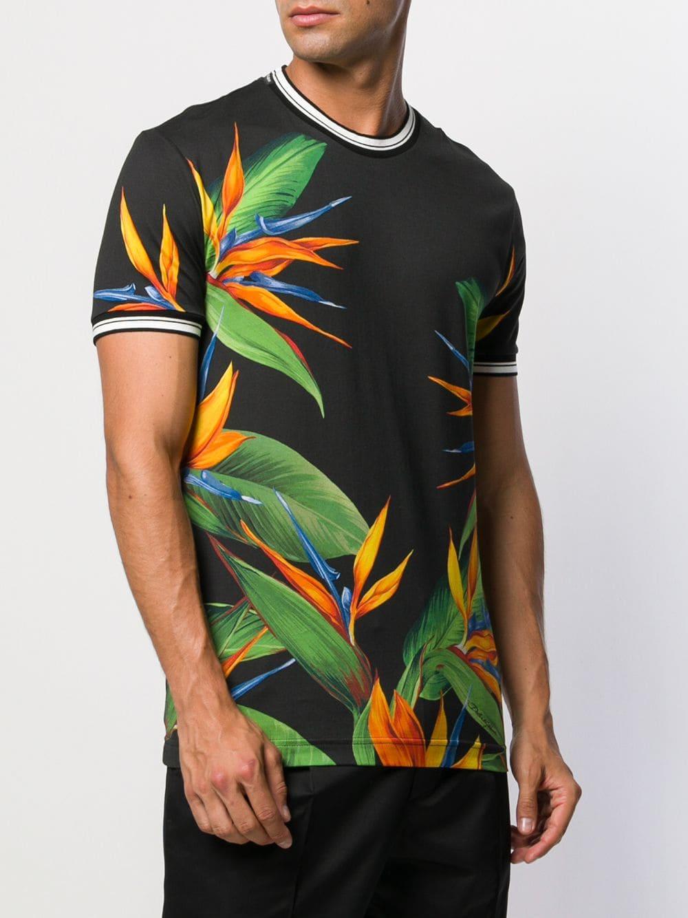 Dolce & Gabbana Bird Of Paradise Plant T-shirt in Black for Men | Lyst